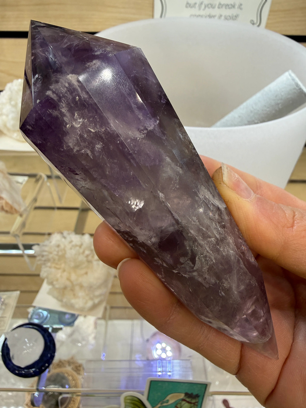 Amethyst Vogel Crystal Wand- 5.125 inches Length