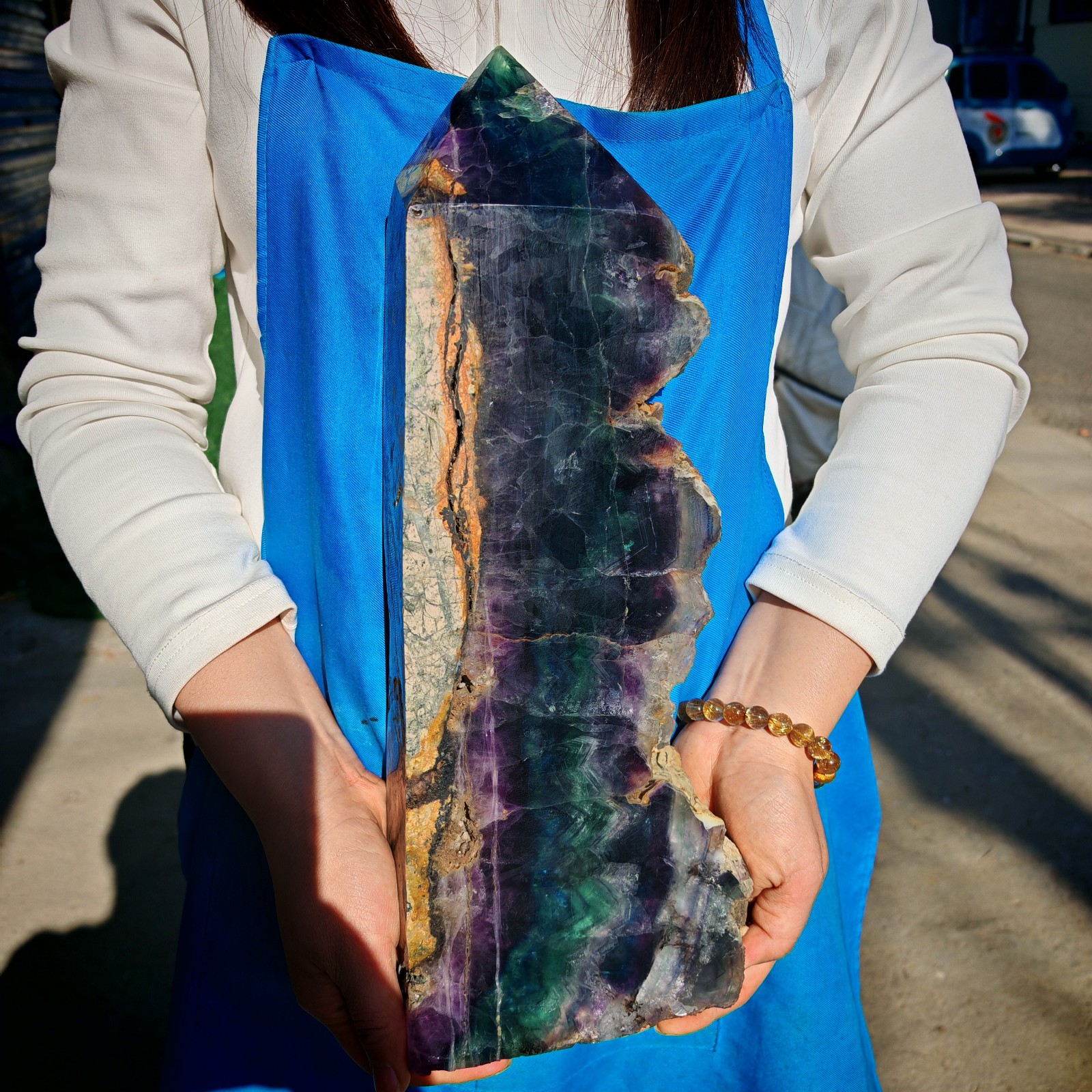 15.07LB Restoration of Natural Colored Fluorite Crystal Specimens 6850g