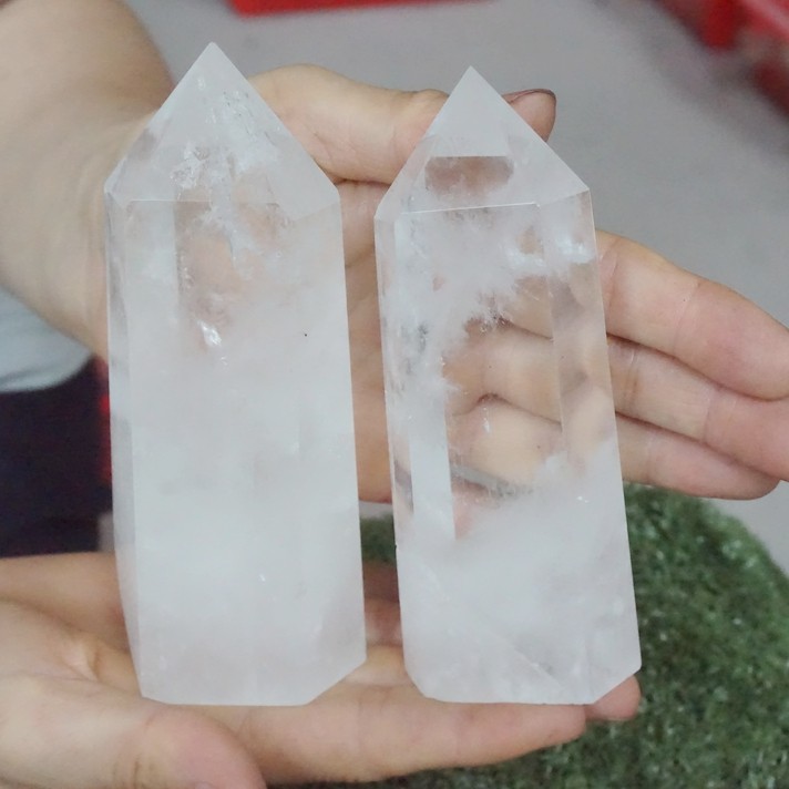 7.7LB 14Pcs Natural Clear White Quartz Crystal Point Tower Polished Healing