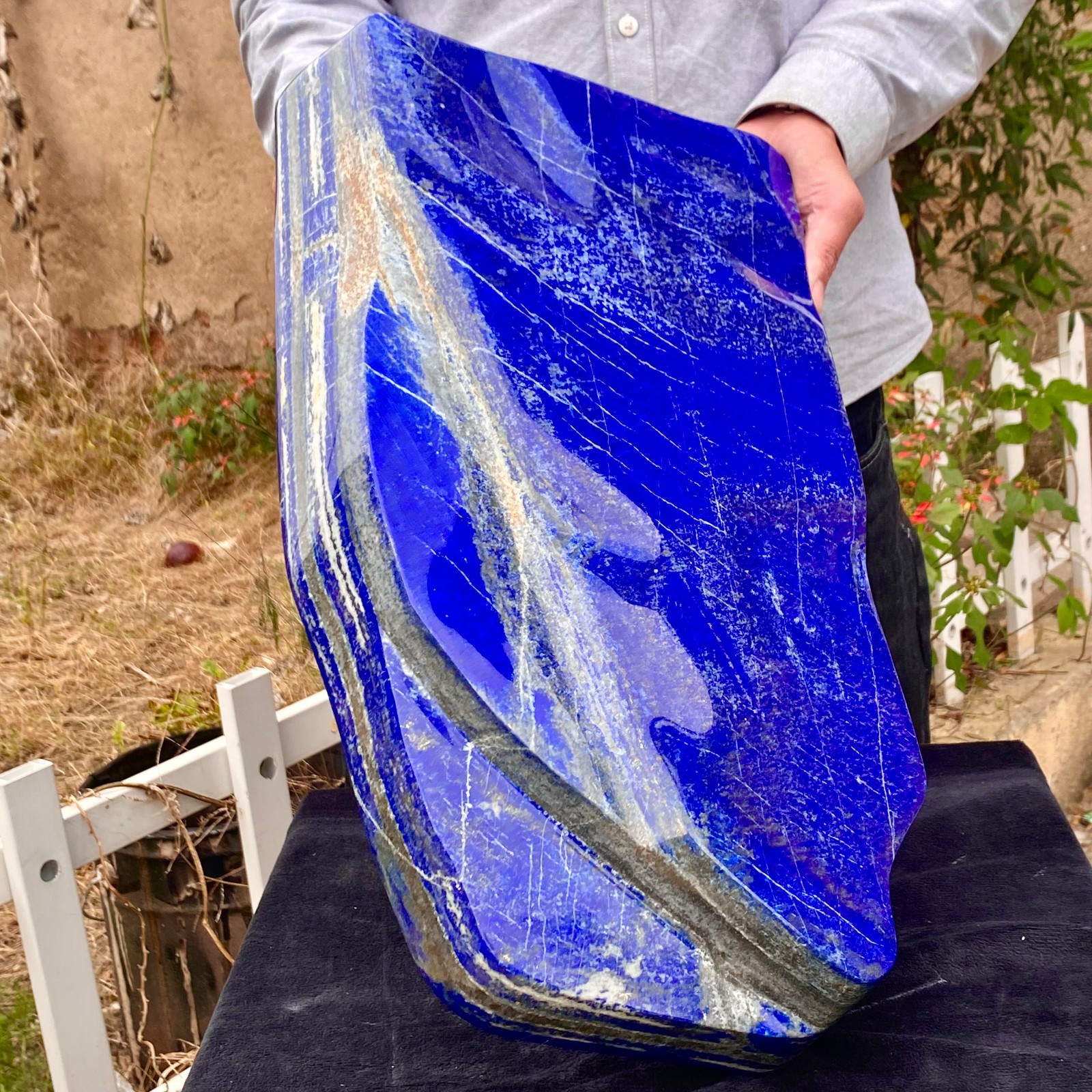 61.61LB Lapis Lazuli Freeform Polished Rough Tumble Healing Crystal Specimen Sto