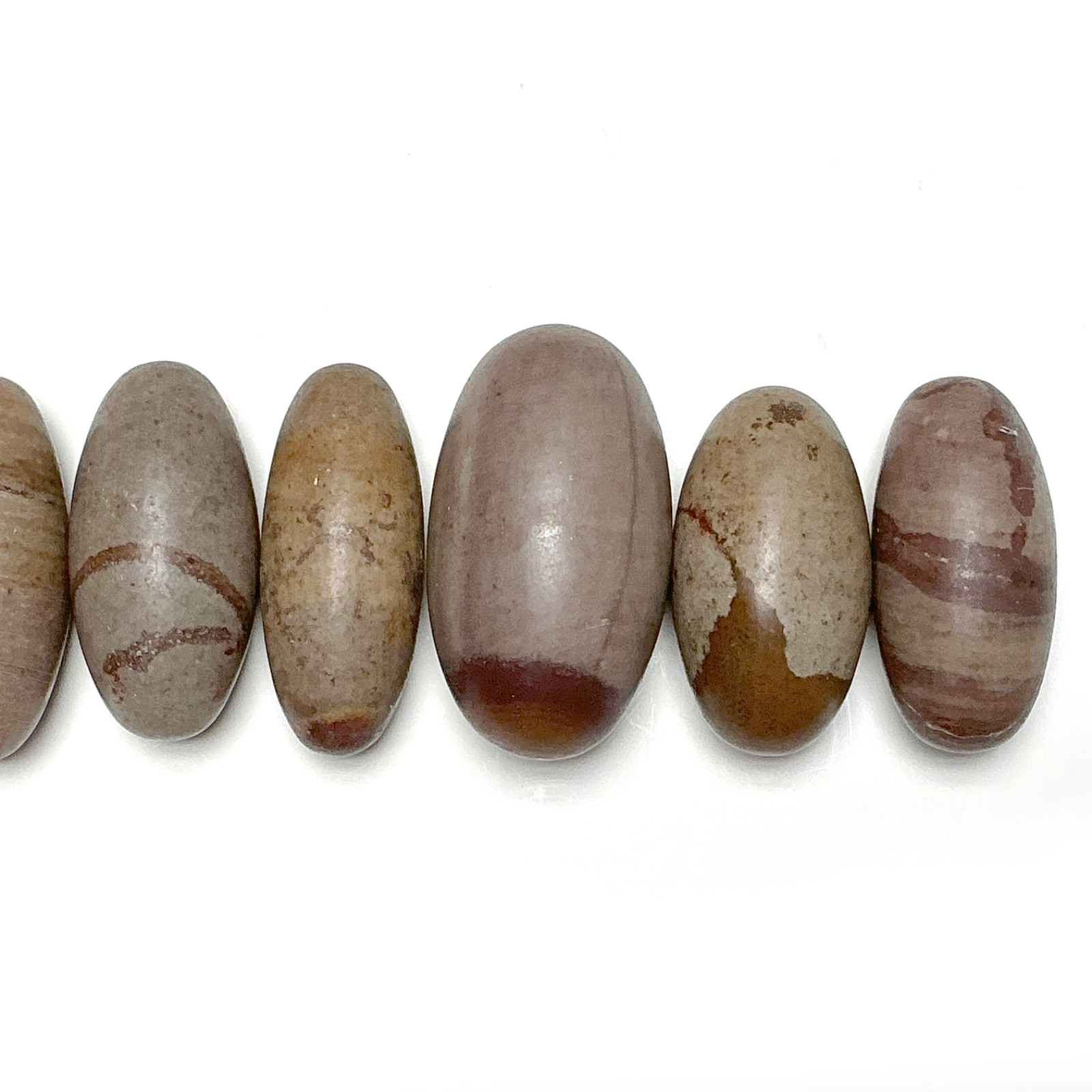 Lot of 10 Shiva Lingam Narmada River Stones 2.25-2.5″ Polished Stones India