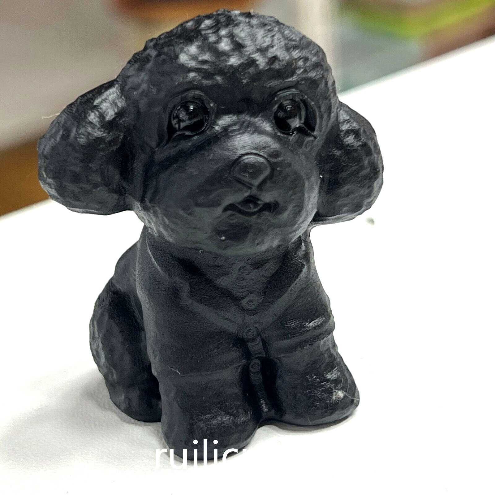 2”Natural Obsidian Quartz Hand Carved Dog Skull Crystal Healing 1pc