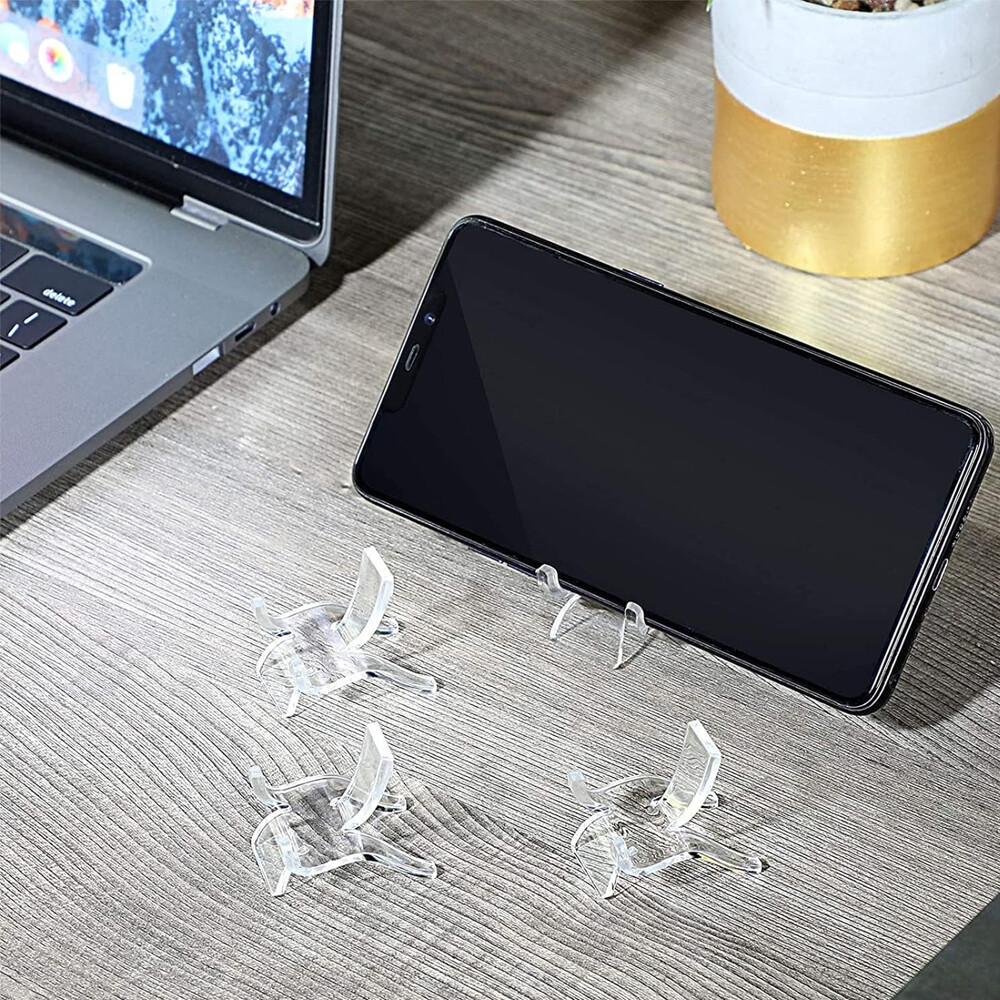 10-90PC Acrylic Clear Display Stand Sphere Holder For Crystal Ball Base Wood Lot