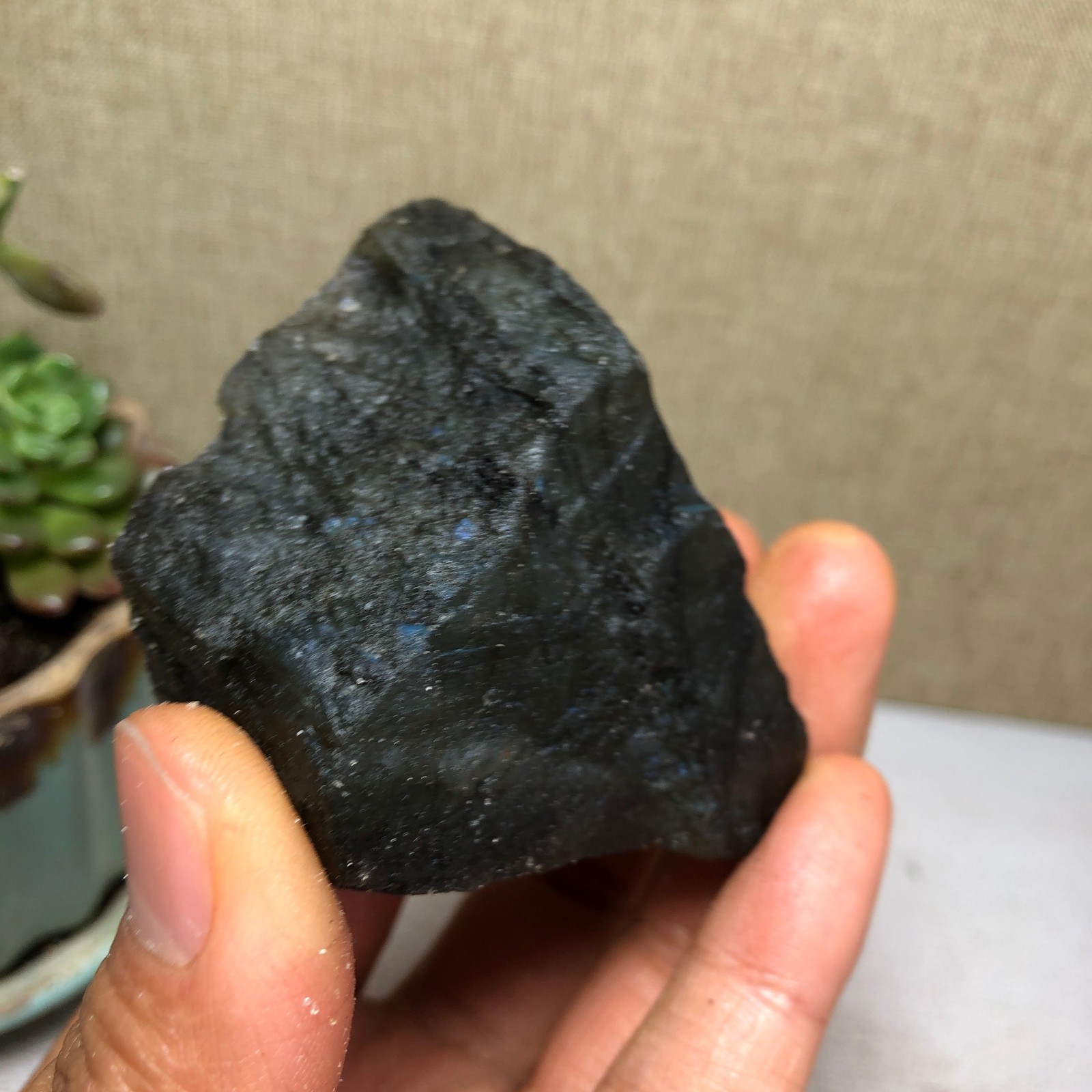 52mm Natural Labradorite Crystal gemstone rough original Specimen 133g A4211
