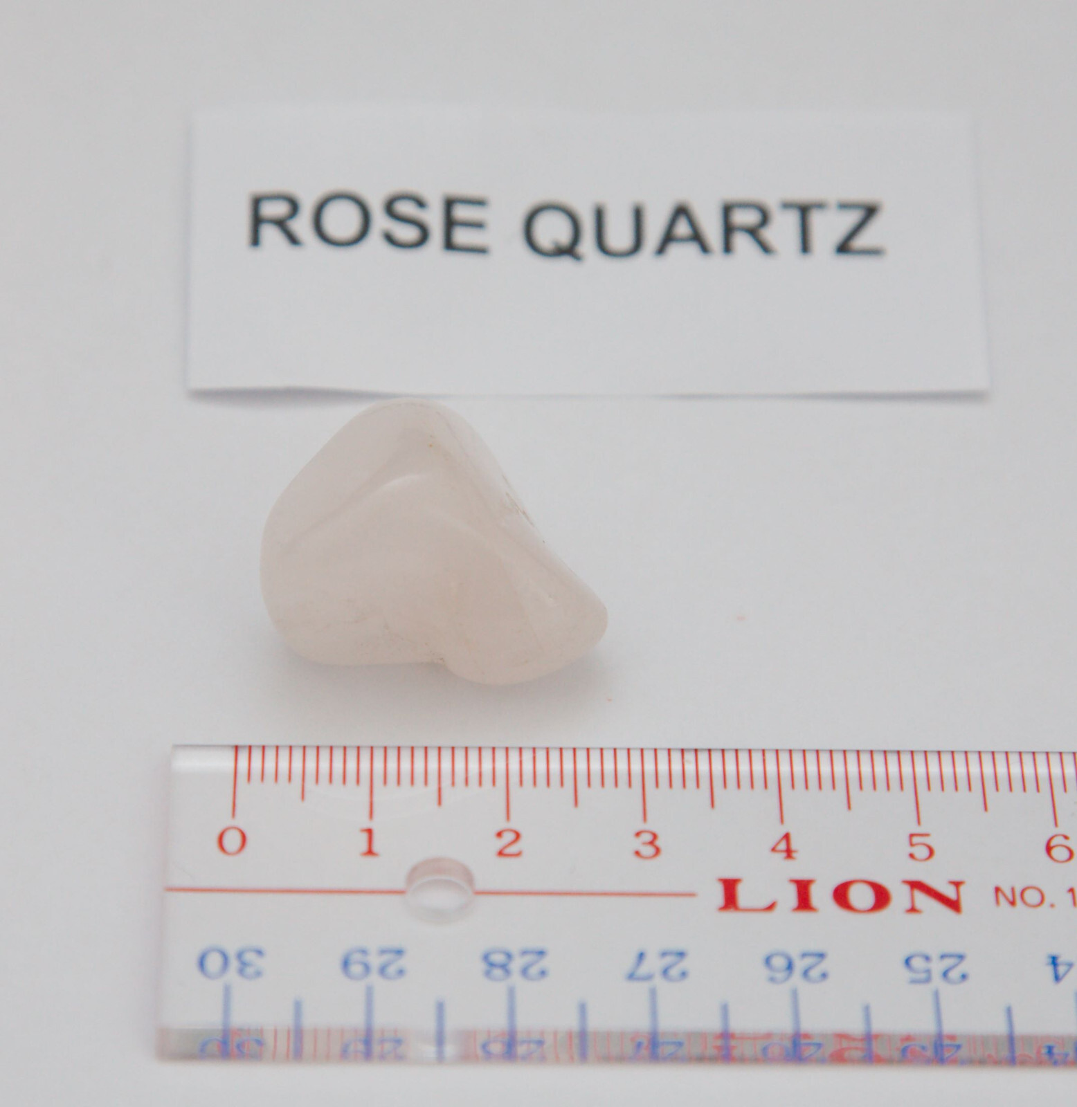 Rose Quartz Crystal – approx 26mm x 21mm x 20mm polished tumble stone