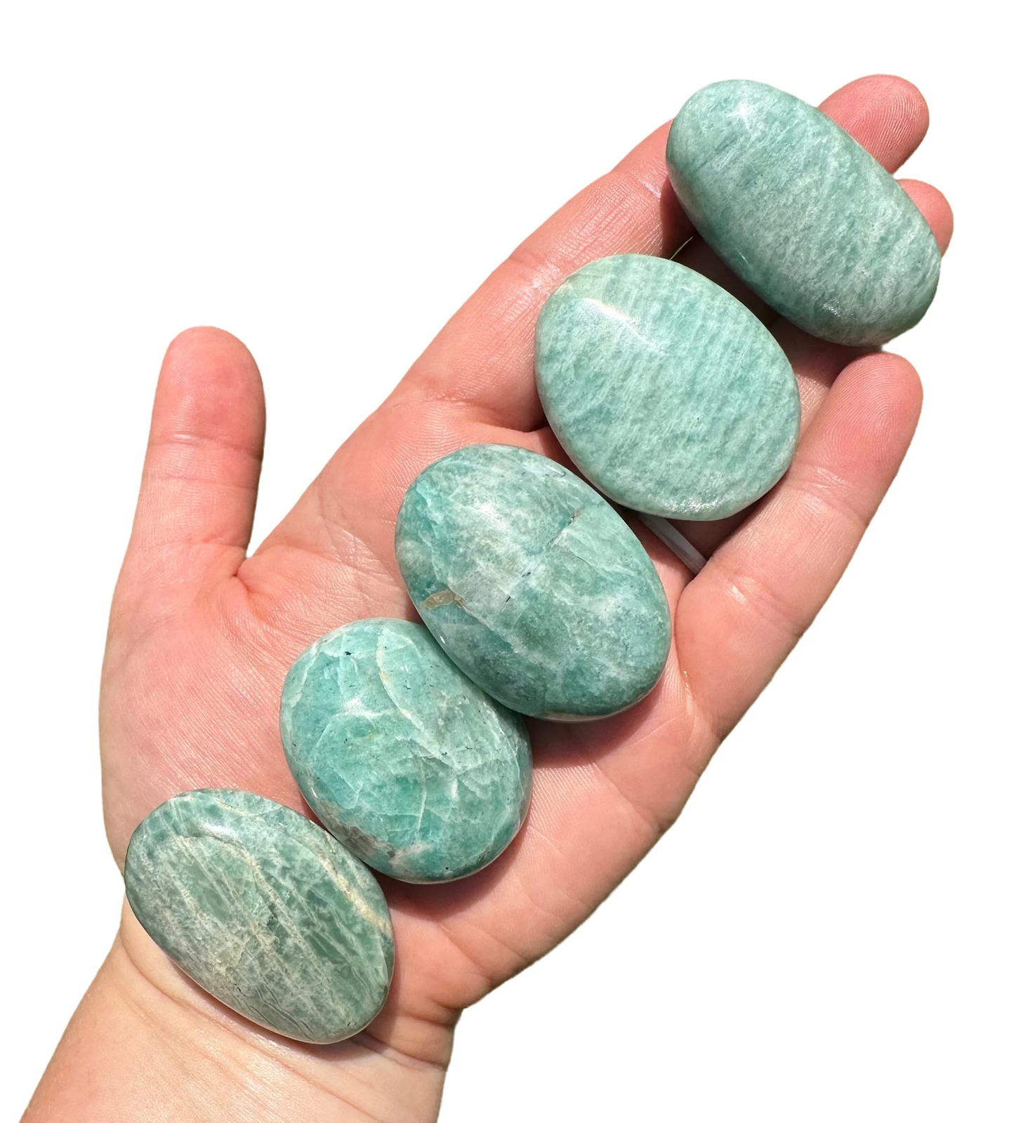 Amazonite Palm Stone, Natural Amazonite from Madagascar