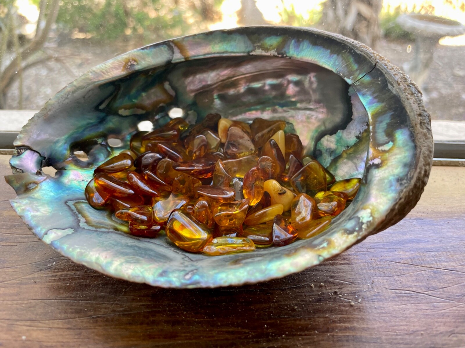 3X Amber Tumbled Stones Small 15-20mm Reiki Healing Crystal Beautiful Gold Color