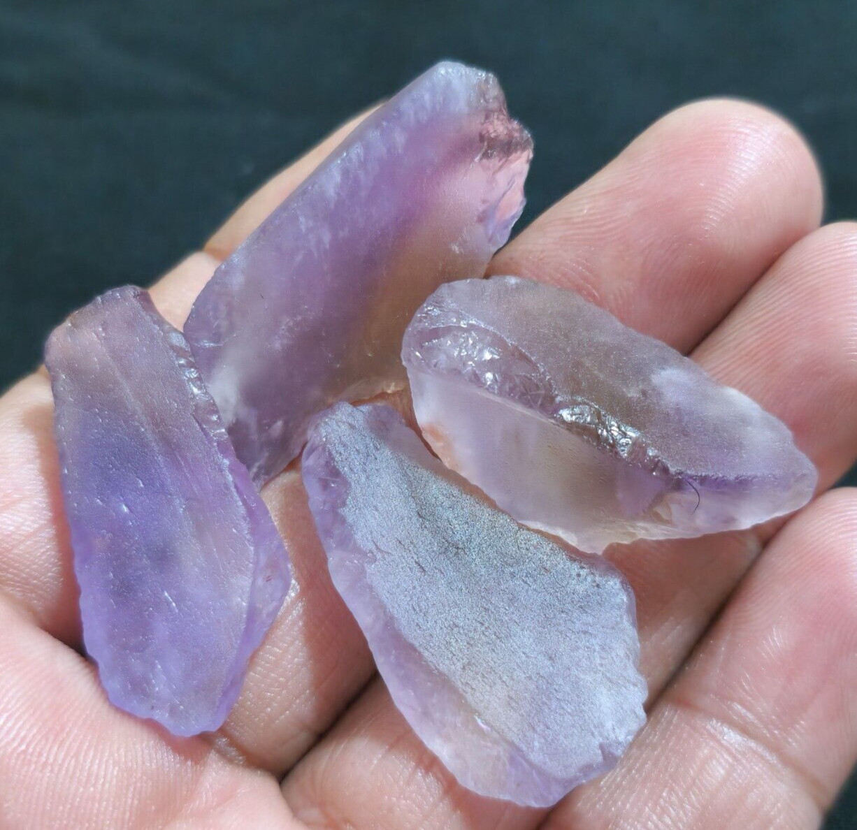 Gorgeous Ametrine Crystal Rough 4 Pcs Lot Size 32-42 MM Natural Loose Gemstone