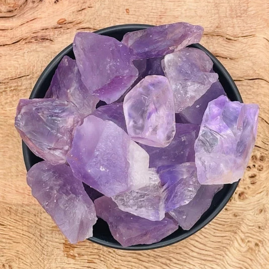 3PCS Genuine Amethyst Raw Stone Rough Amethyst Crystal Chunk Healing Home Decor