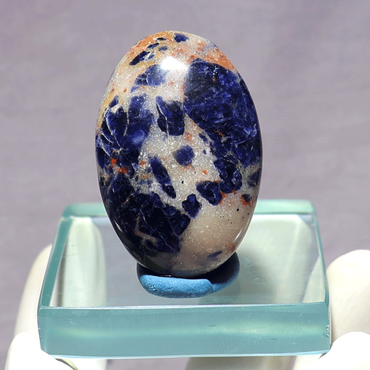 Spiritual Insight | 29g Natural Sodalite Mini Pocket Palmstone | Throat Chakra