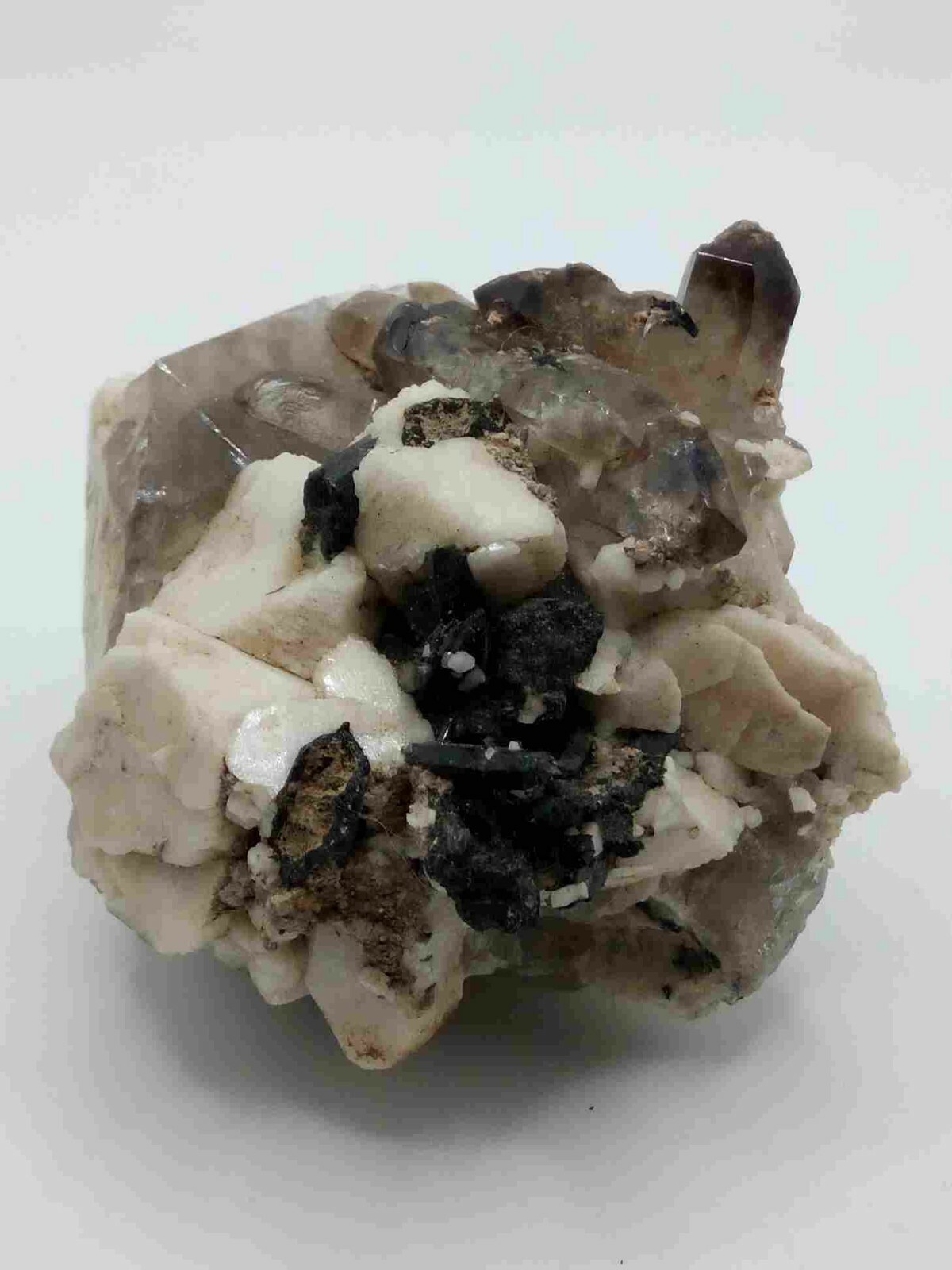 Gorgeous Unique 182 Gram Aegerine Feldspar Smoky Quartz Crystal Mineral Cluster