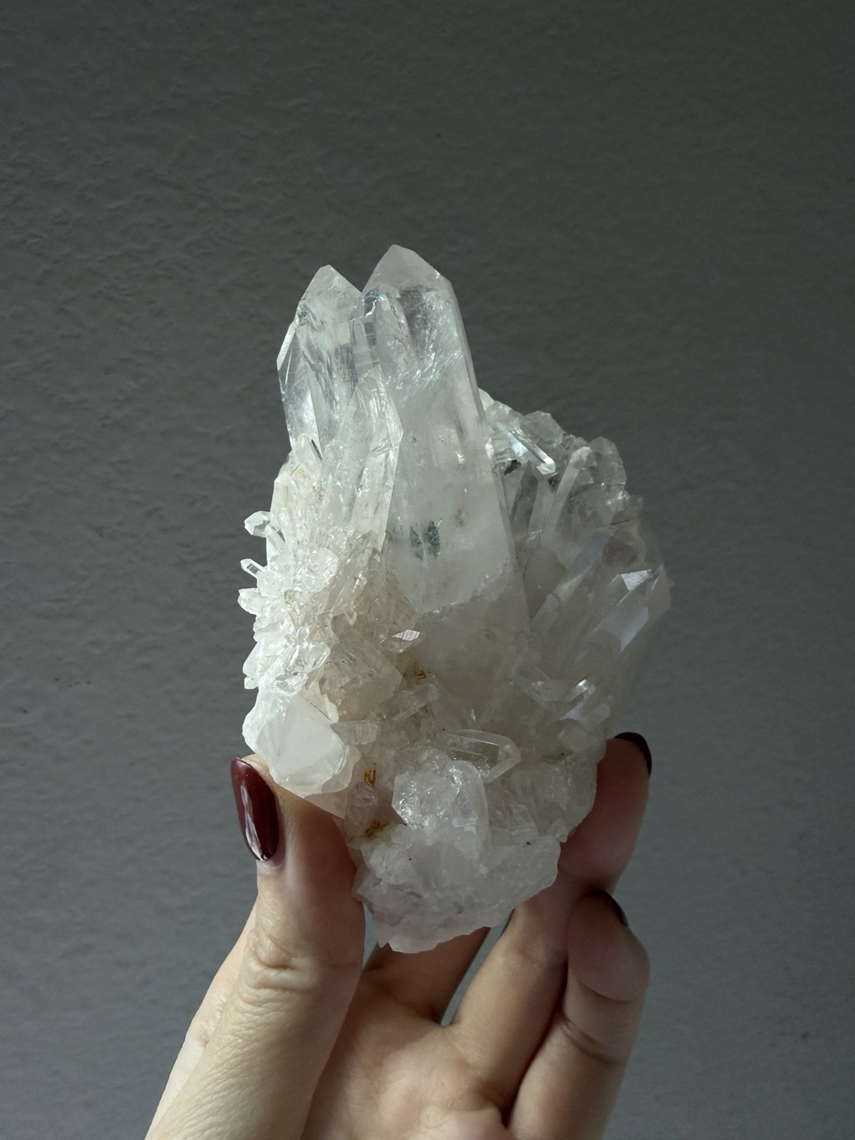 Colombia Quartz Cluster | Clear Multi-Point Crystal with Secondary Growth