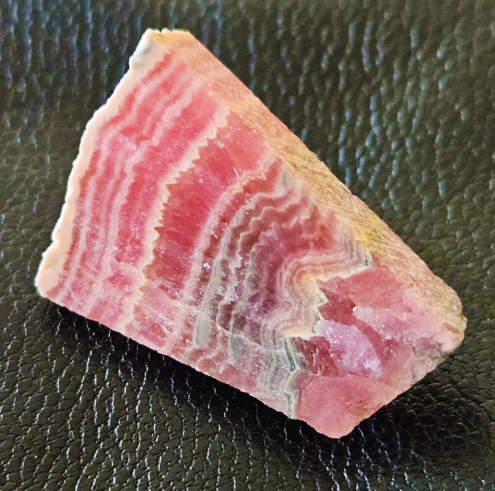 Rhodrochrosite Stalactite “Fan” Slice – Argentina#1