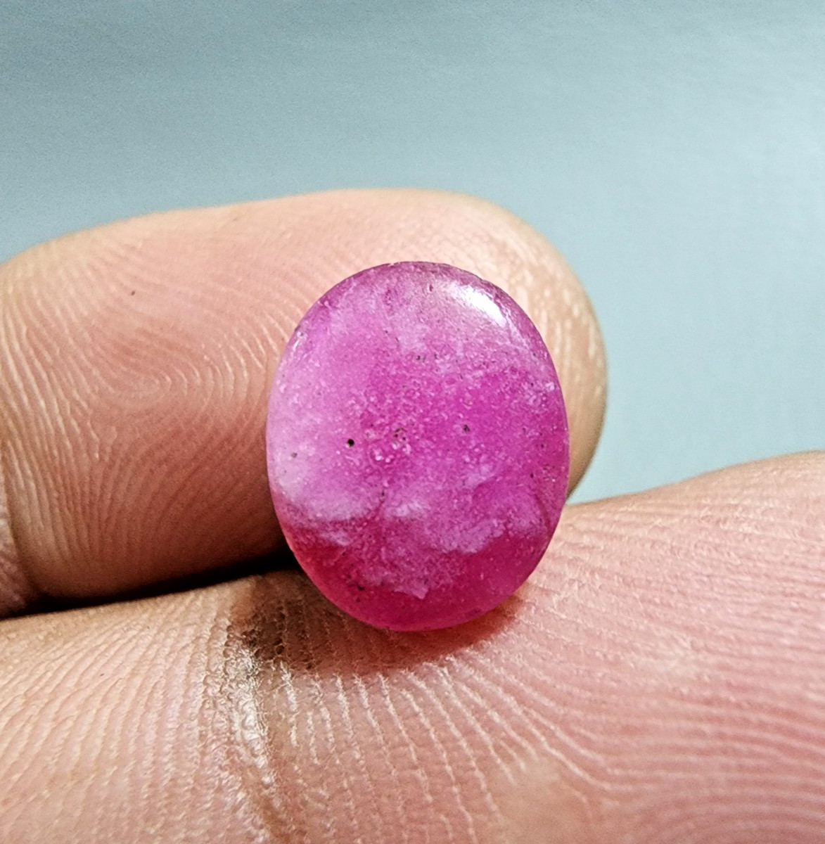 6.75 Crt Attractive Pink Ruby Heated Gemstone Oval Shape Cabochon Jewelry Making