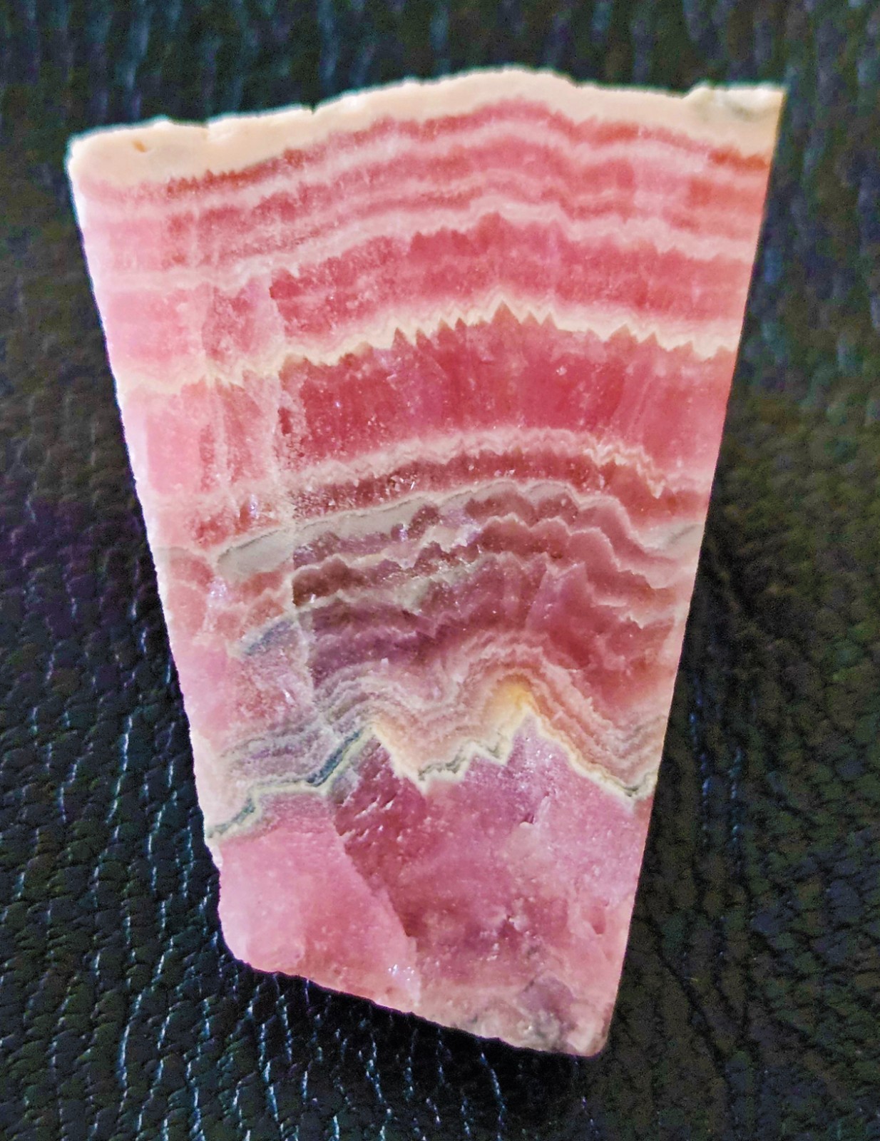 Rhodrochrosite Stalactite “Fan” Slice – Argentina#1