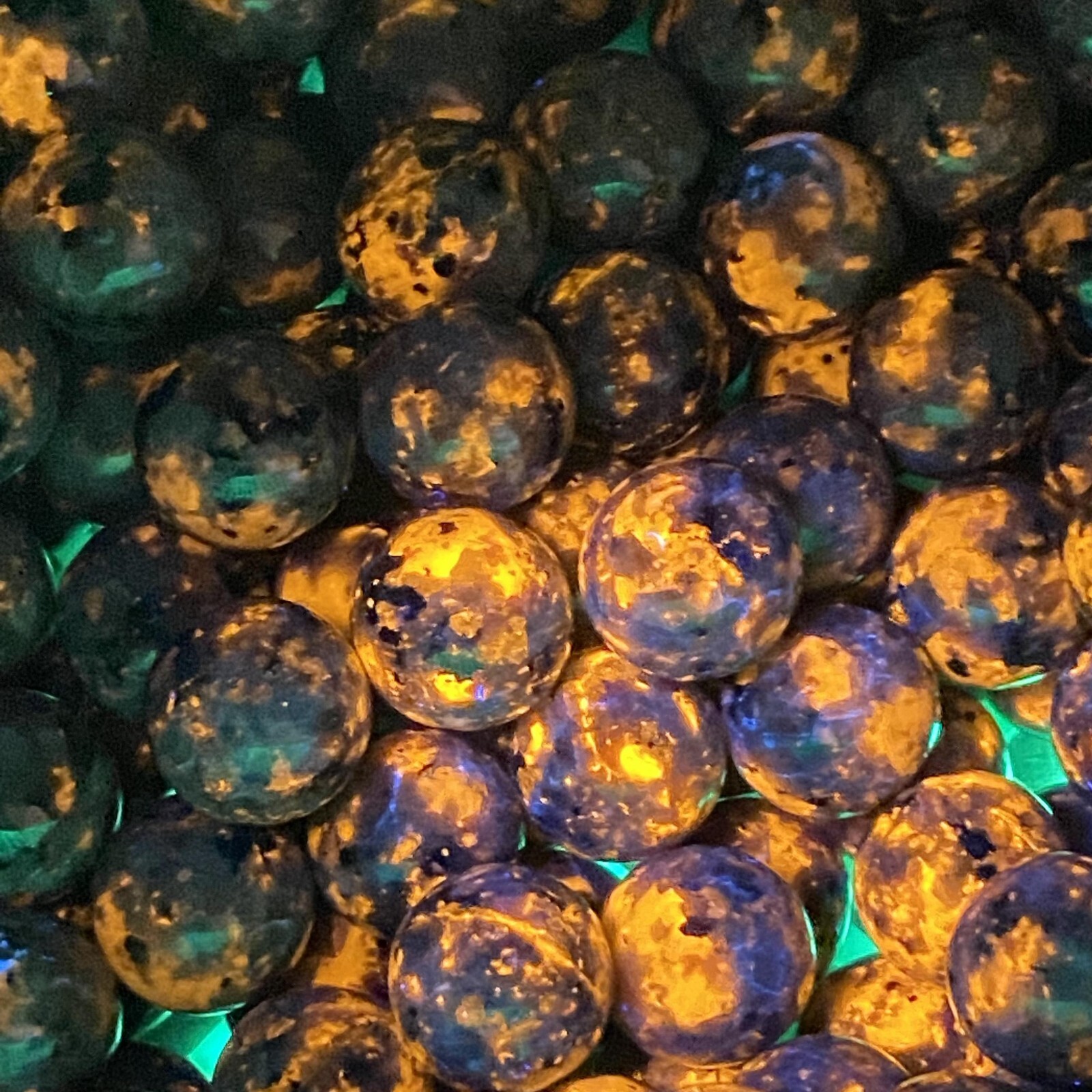 10pcs Natural Yooperite Ball Quartz Crystal Sphere 15mm+ Polishing Healing