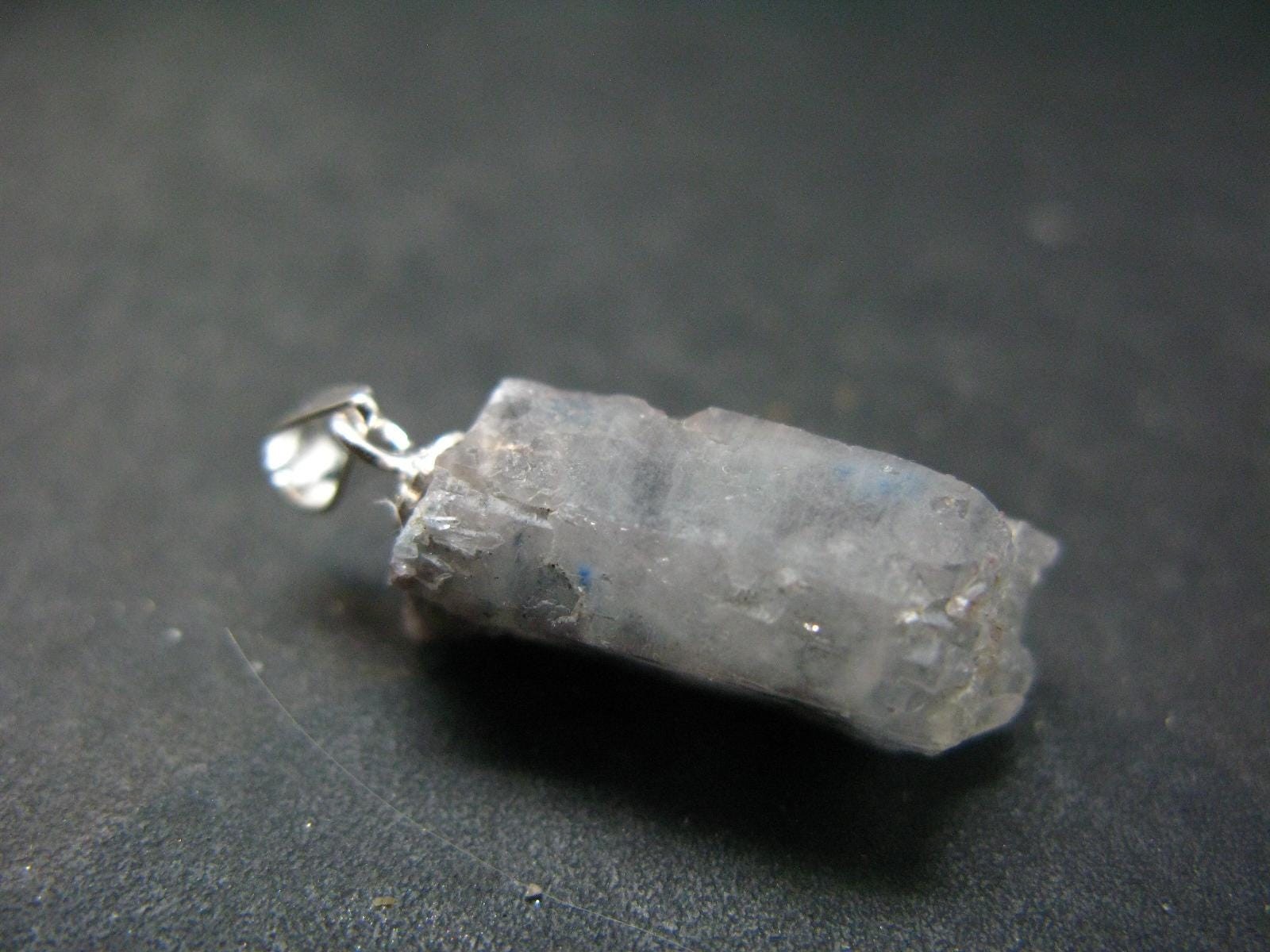 Papagoite In Quartz Crystal Silver Pendant from South Africa – 1.0″ – 2.96 Grams
