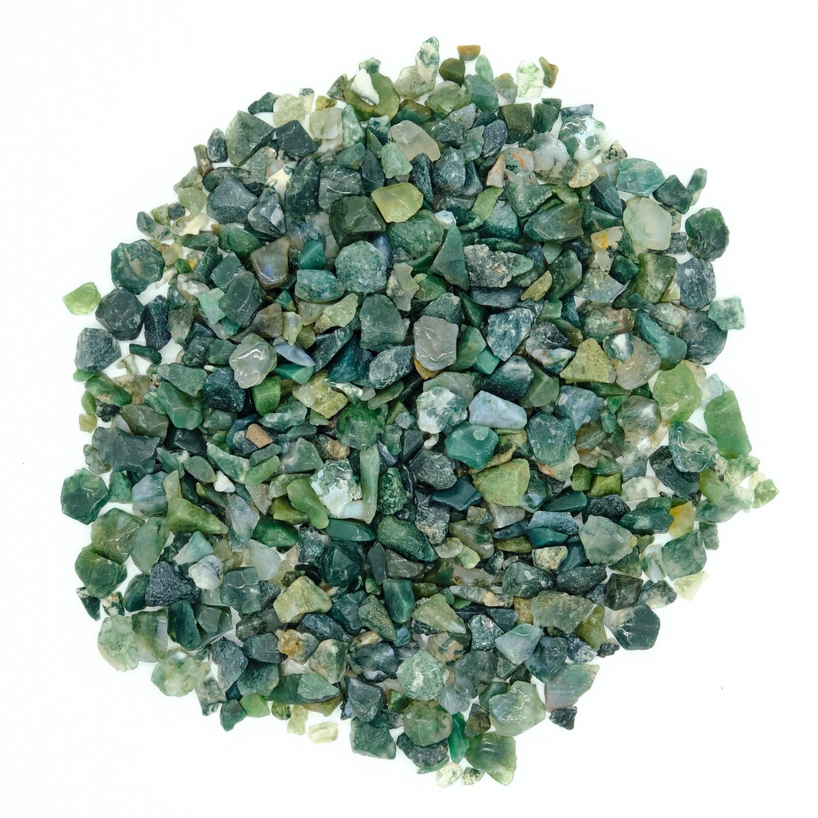 Extra Small Tiny Green Moss Agate Crystals Mini Chips Gemstone Undrilled 2-10mm
