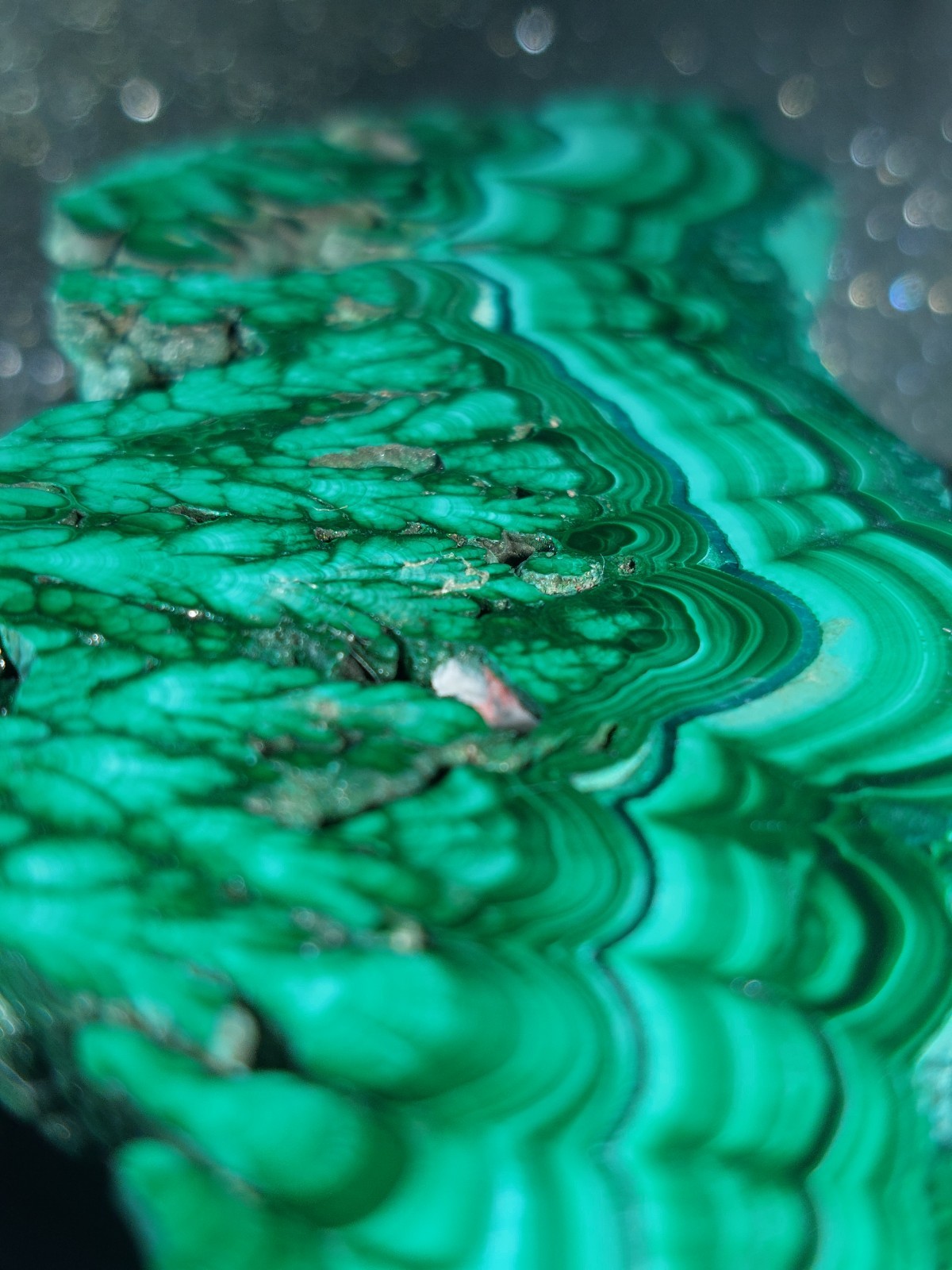 Stunning Malachite & Azurite Slab 142.5g 10.8cm w/ Stand – Gorgeous Banding
