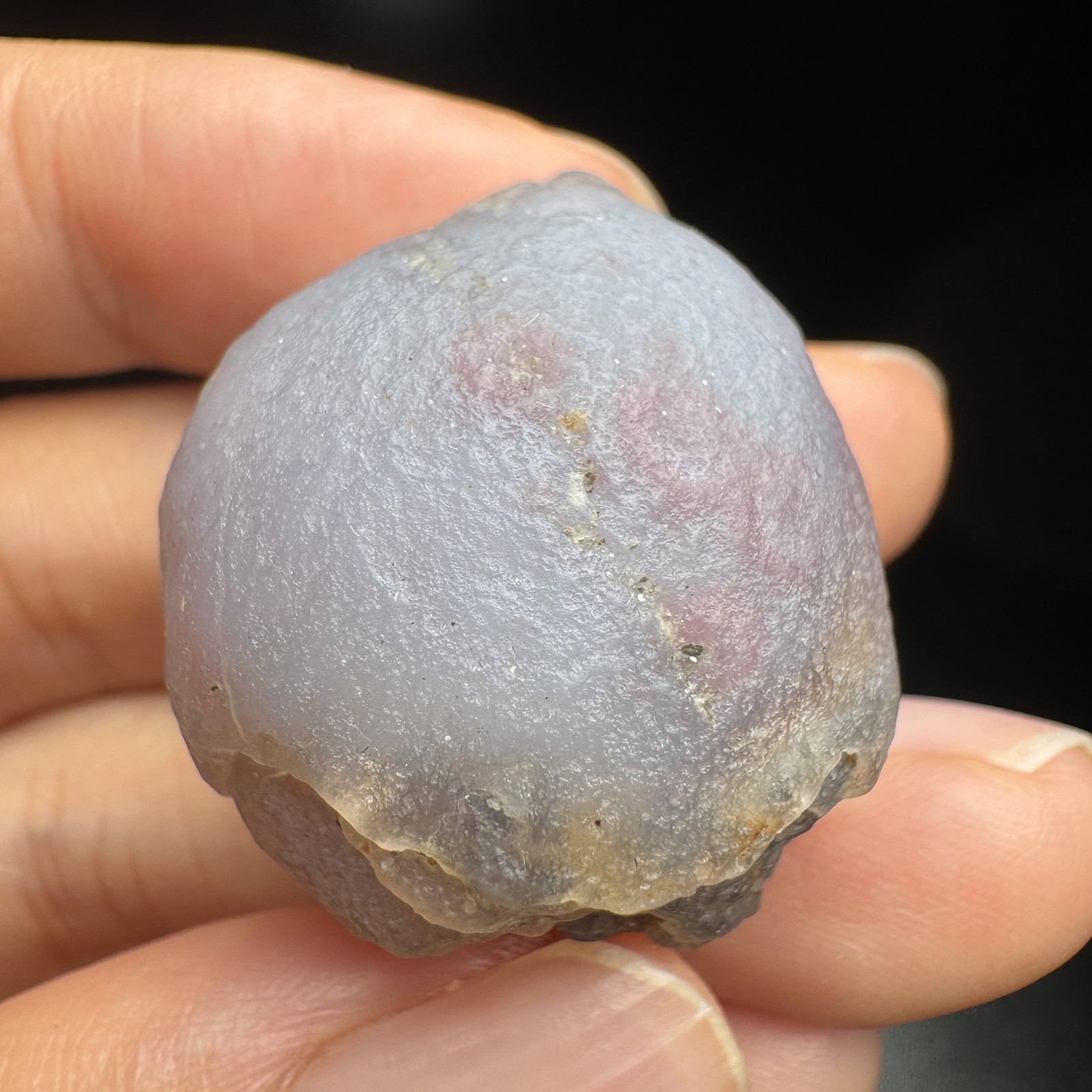 2.8cm/22g Natural Alxa Gobi Candy Agate Ice Crust & Pink Eyes #6619