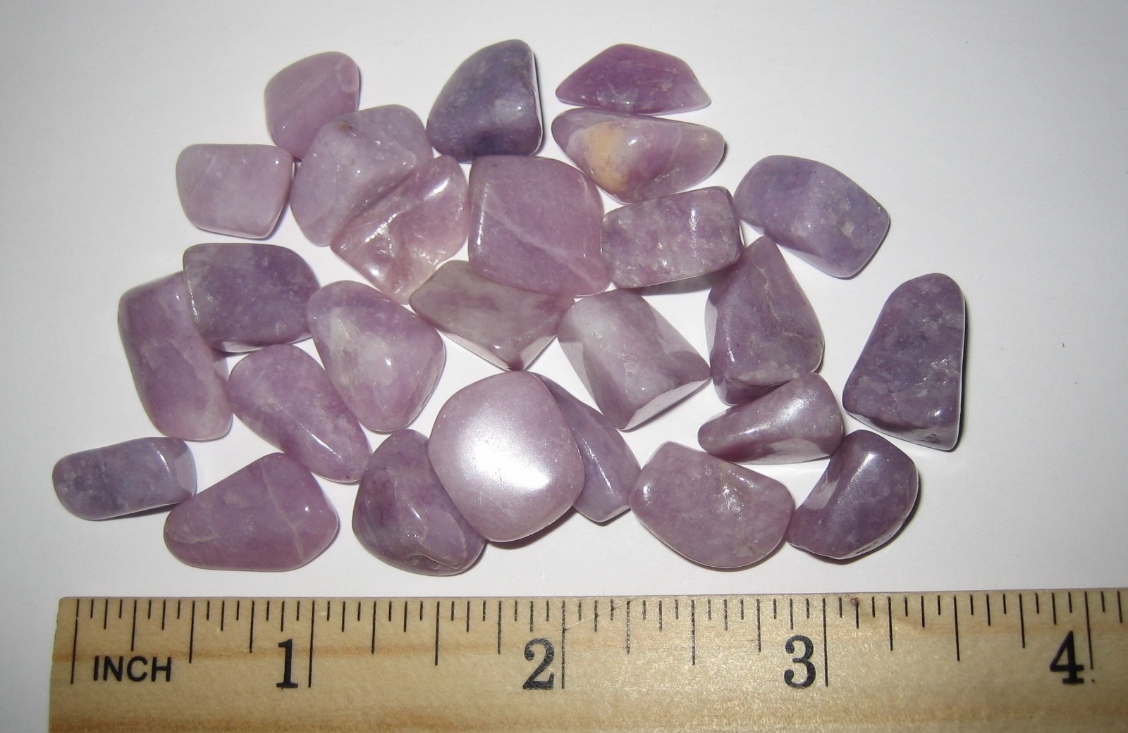26 TUMBLED POLISHED 0.4″-0.7″ GEL LITHIUM SILICA PINK LEPIDOLITE STONE 49.2g *10