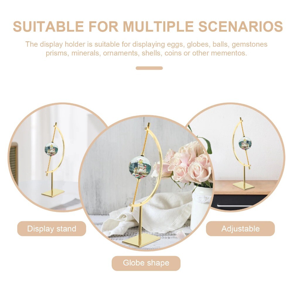 Ball Stand Caliper Display Adjustable Sphere Holder Crystal Bracket Shelf Decor