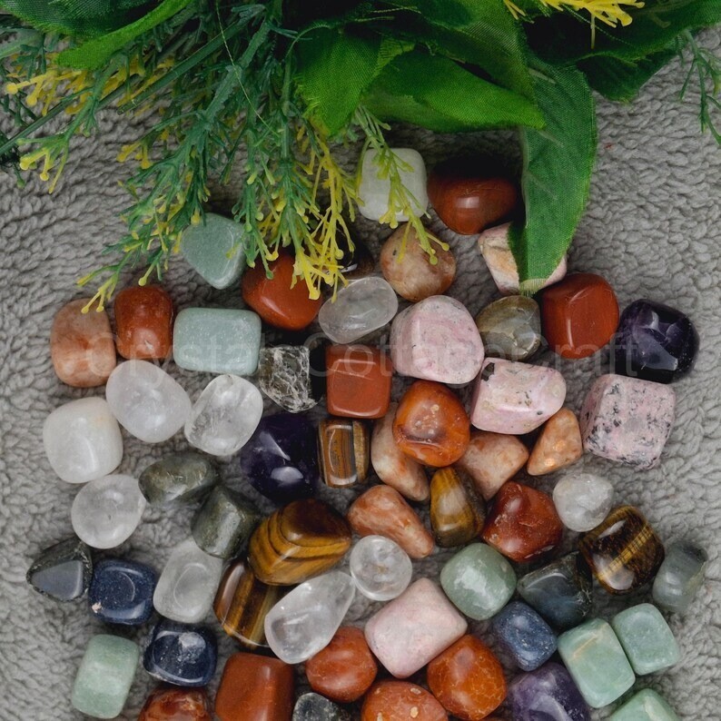Mixed Gemstone Tumbled Stones – Multiple Sizes Premium Extra Quality Tumbled