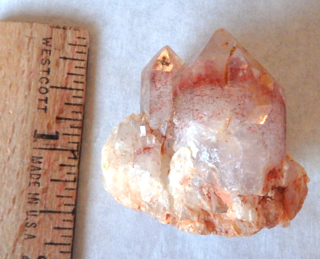 Sweet ❤️✨Crystal $35 Quartz with ❤️✨Red Hematite Phantom ❤️✨37.7 grams