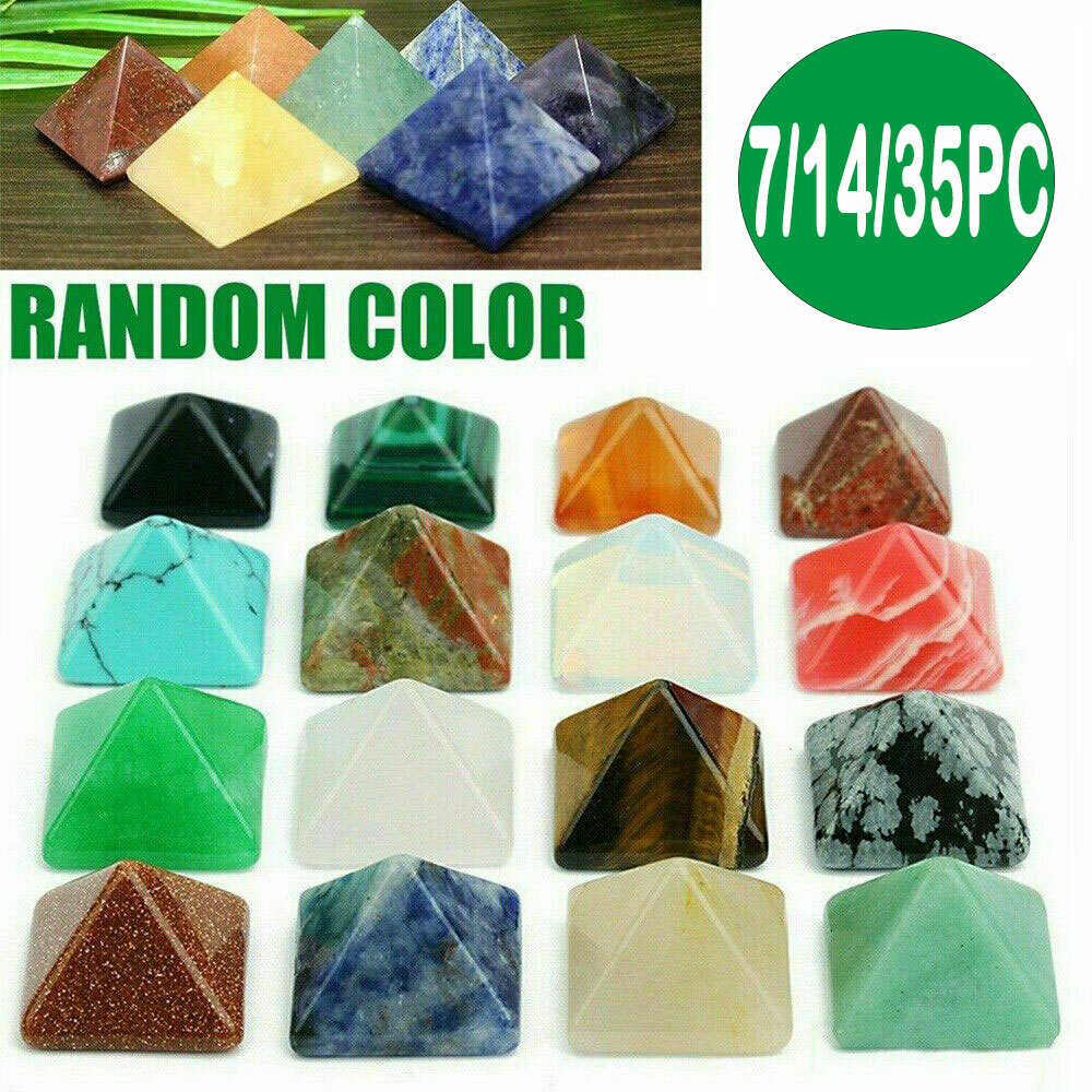 7/14/35Pcs Healing Crystal Natural Gemstone Reiki Chakra Collection Reiki Decors