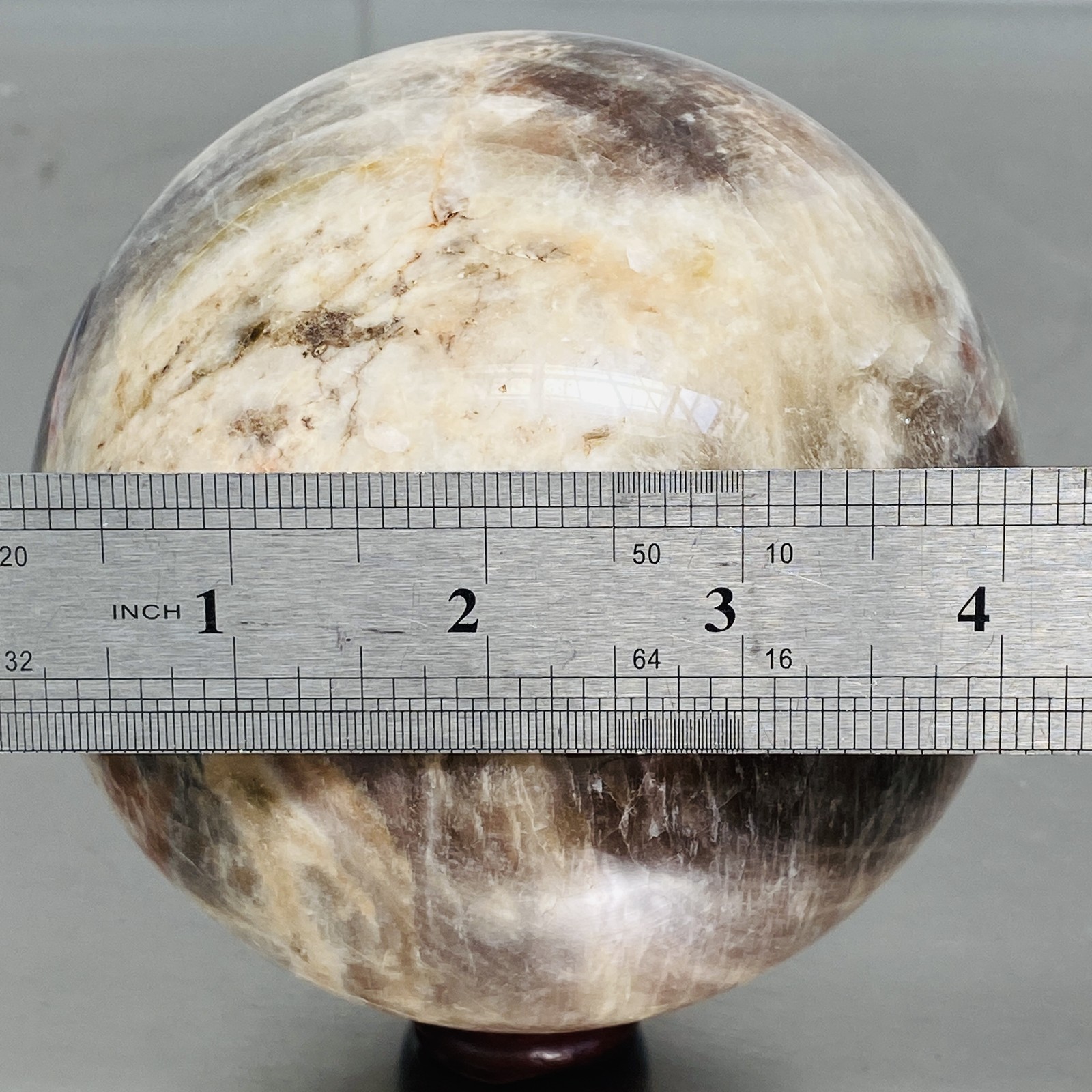 Natural Gray moonstone sphere quartz Crystal ball Healing 2380G (5.24LB)