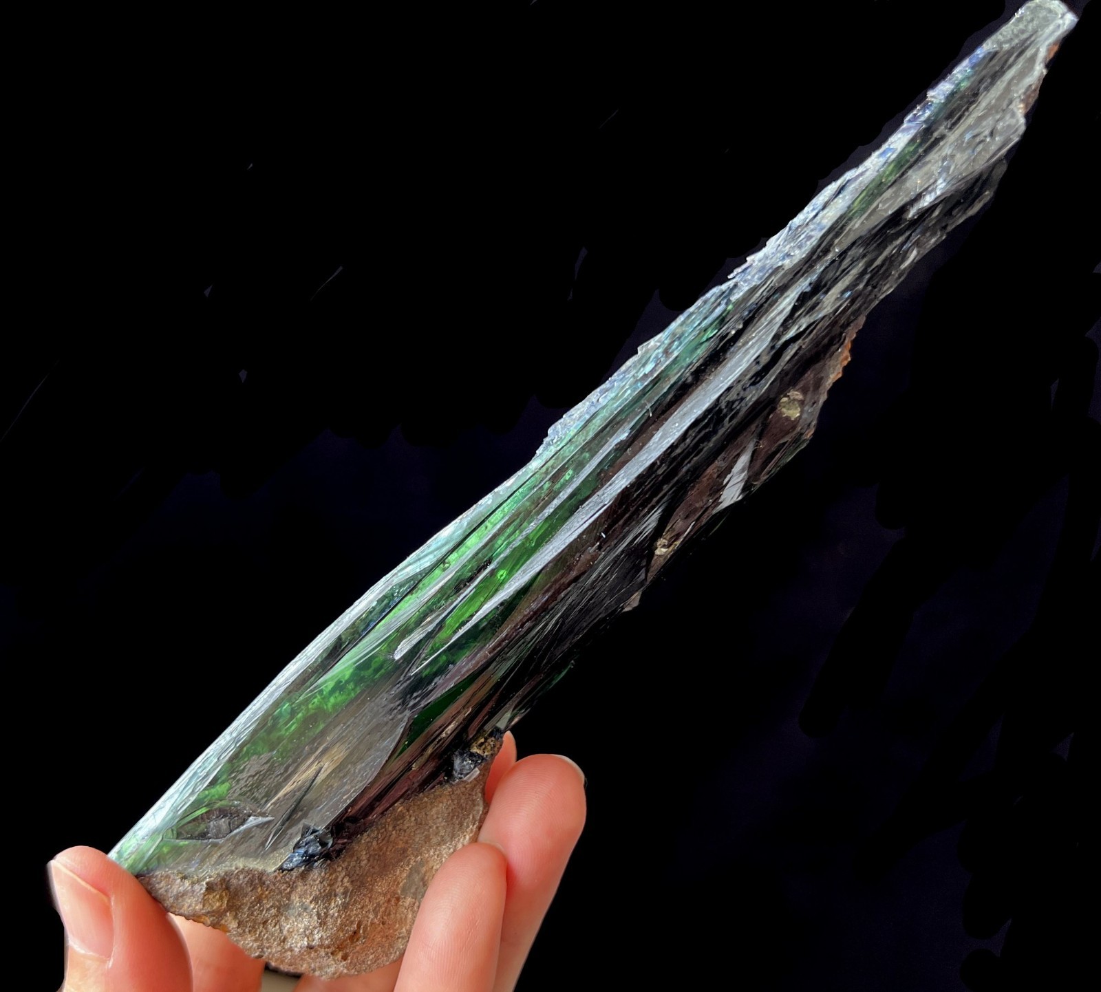 LARGE – 165mm Gemmy Vivianite mined from Brazil, Natural Mineral Specimen