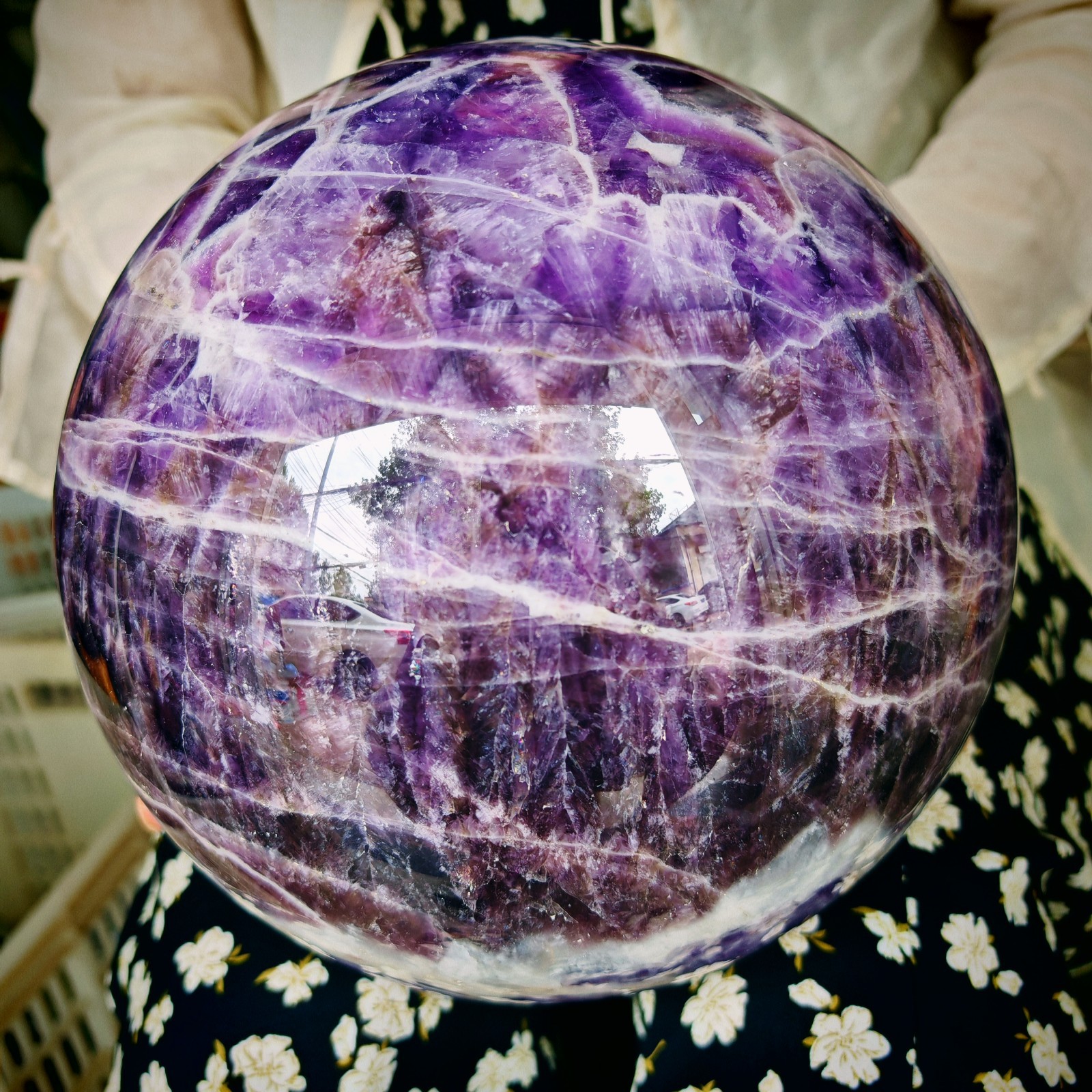 26.4LB Natural Crystal Dreamy Purple Crystal Ball lucky