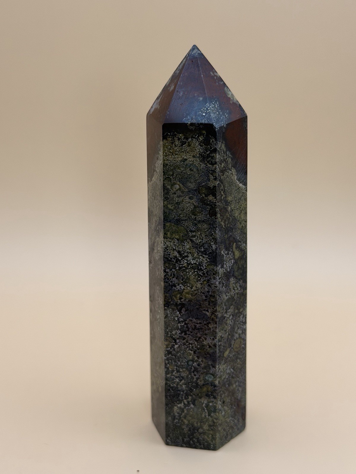 Dragon Blood Jasper Natural Gemstone Crystal Tower Point Reiki Healing