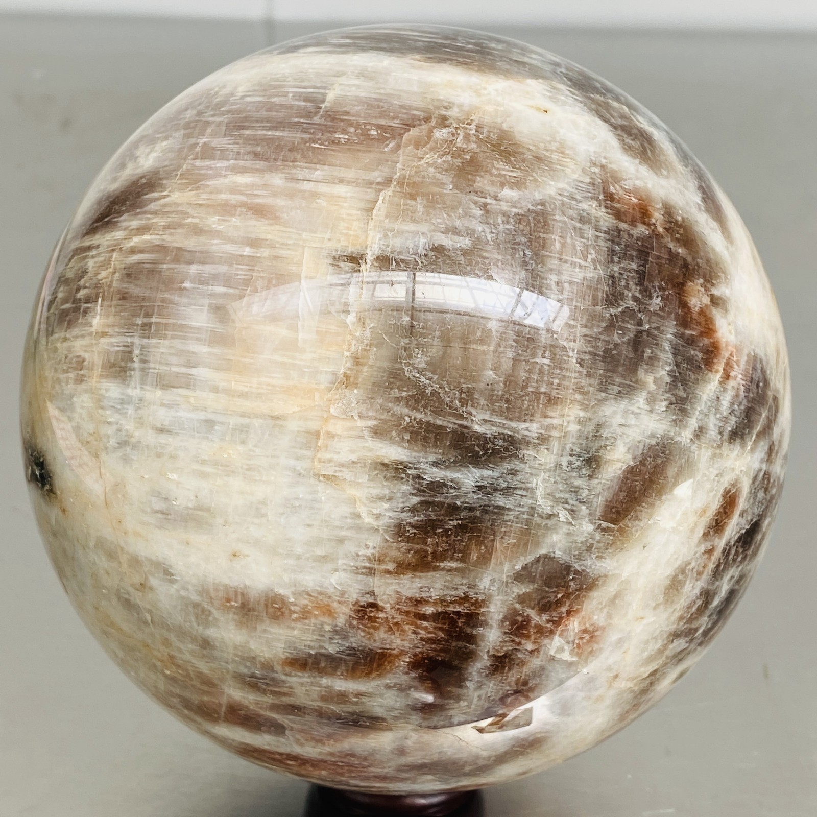 Natural Gray moonstone sphere quartz Crystal ball Healing 2900G (6.39LB)