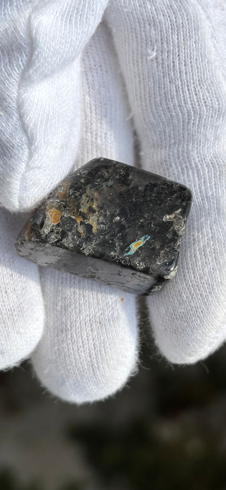 45g LOT 3 REAL NUUMITE/NUUMMITE/NUMMITE TUMBLES TUMBLE TUMBLED STONE STONES