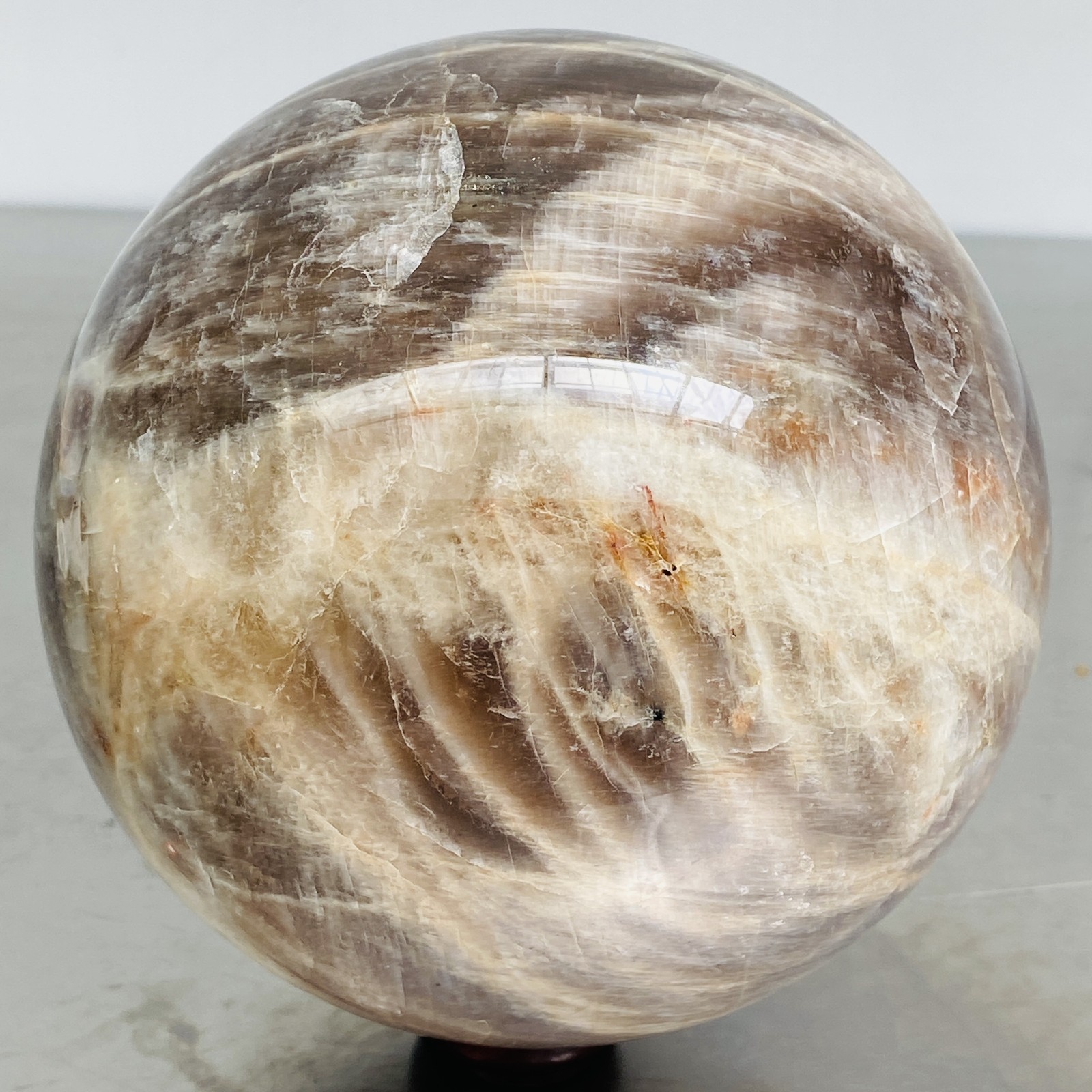 Natural Gray moonstone sphere quartz Crystal ball Healing 3860G (8.5LB)