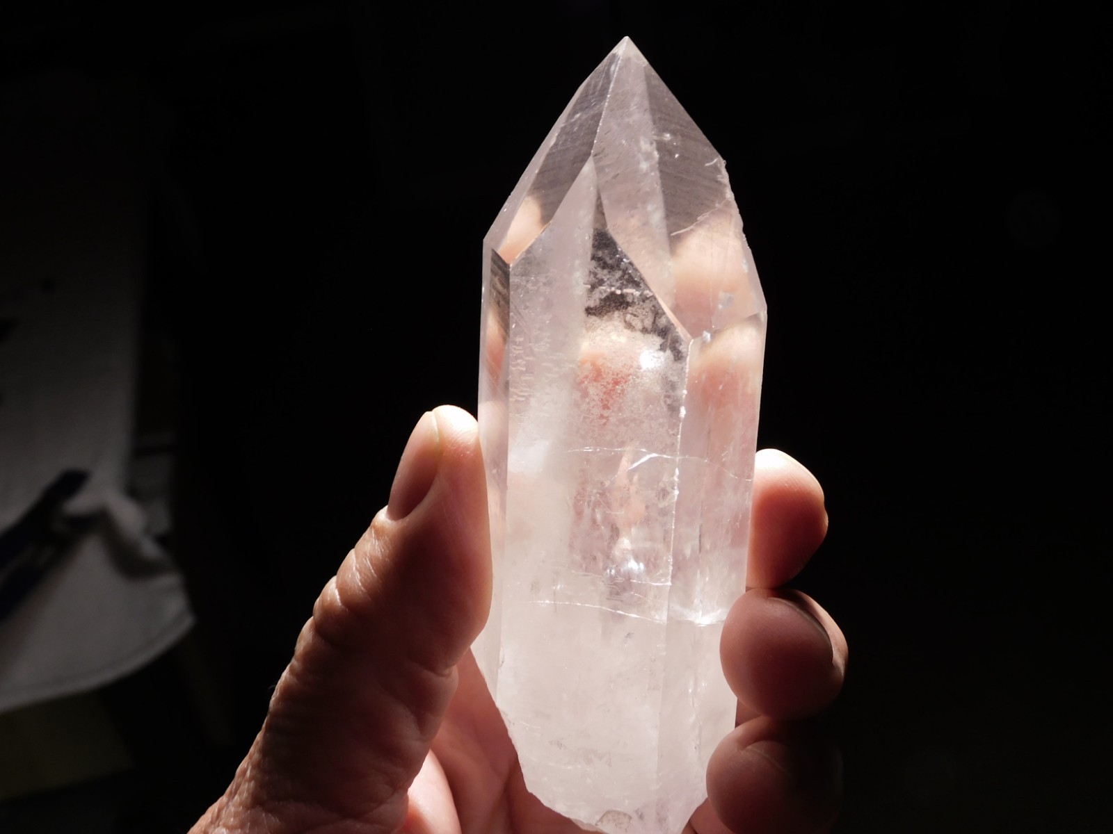 Larger! Semi TRANSLUCENT Quartz Crystal with RAINBOWS From Brazil 236gr