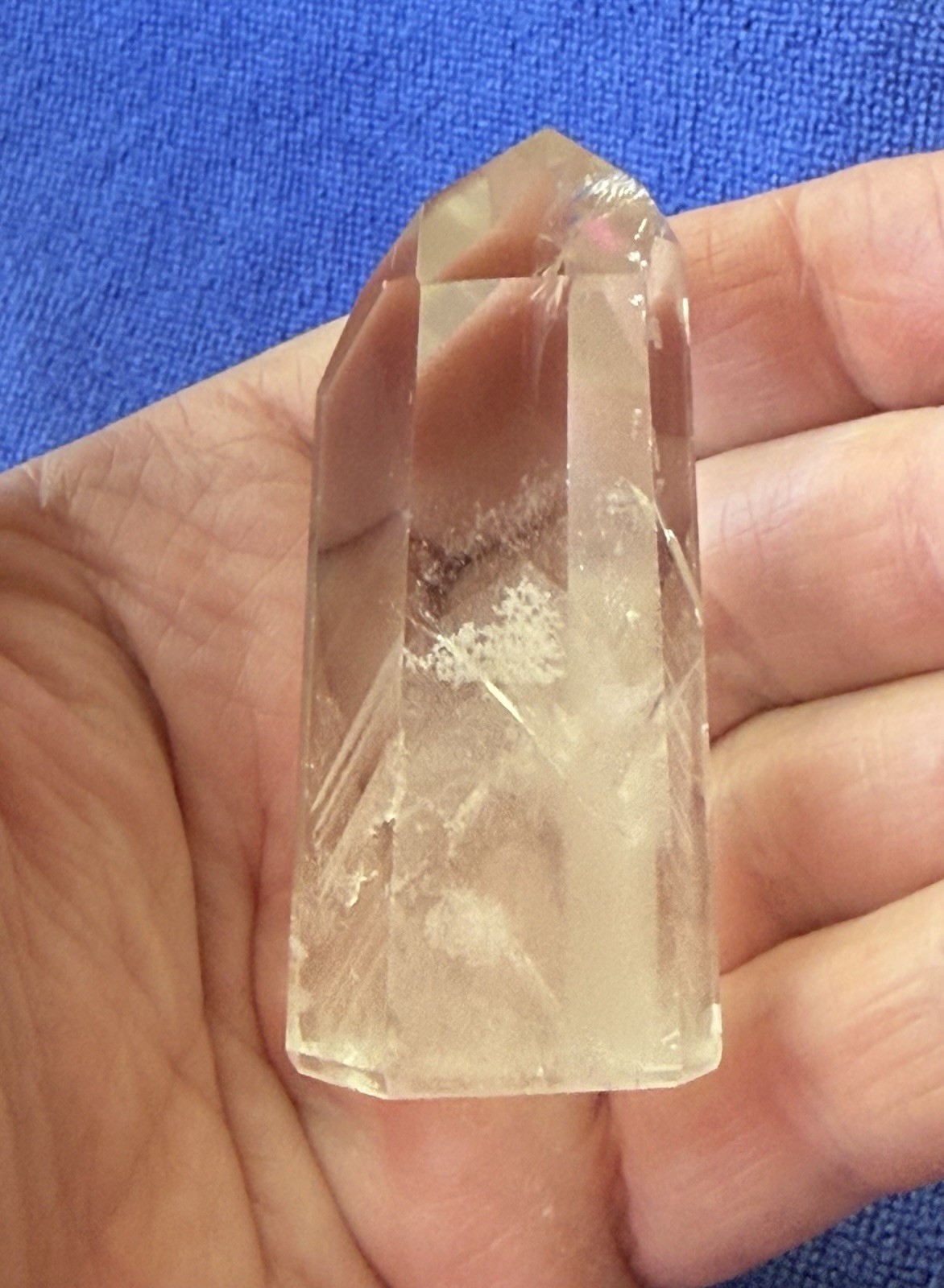 Clear Quartz Crystal With Multiple Phantoms