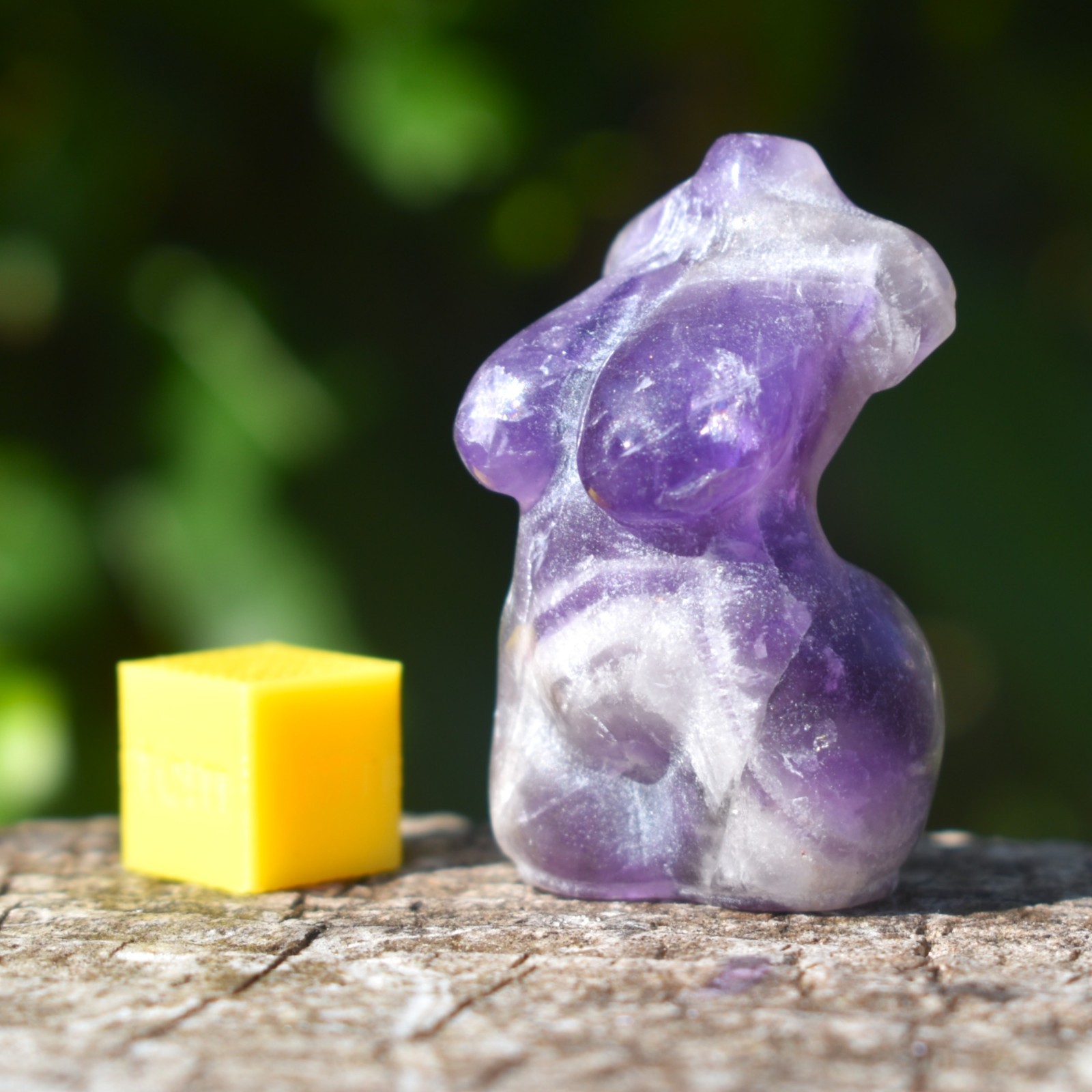 Amethyst Female Body Carving | Goddess Torso Crystal Figurine Healing Decor