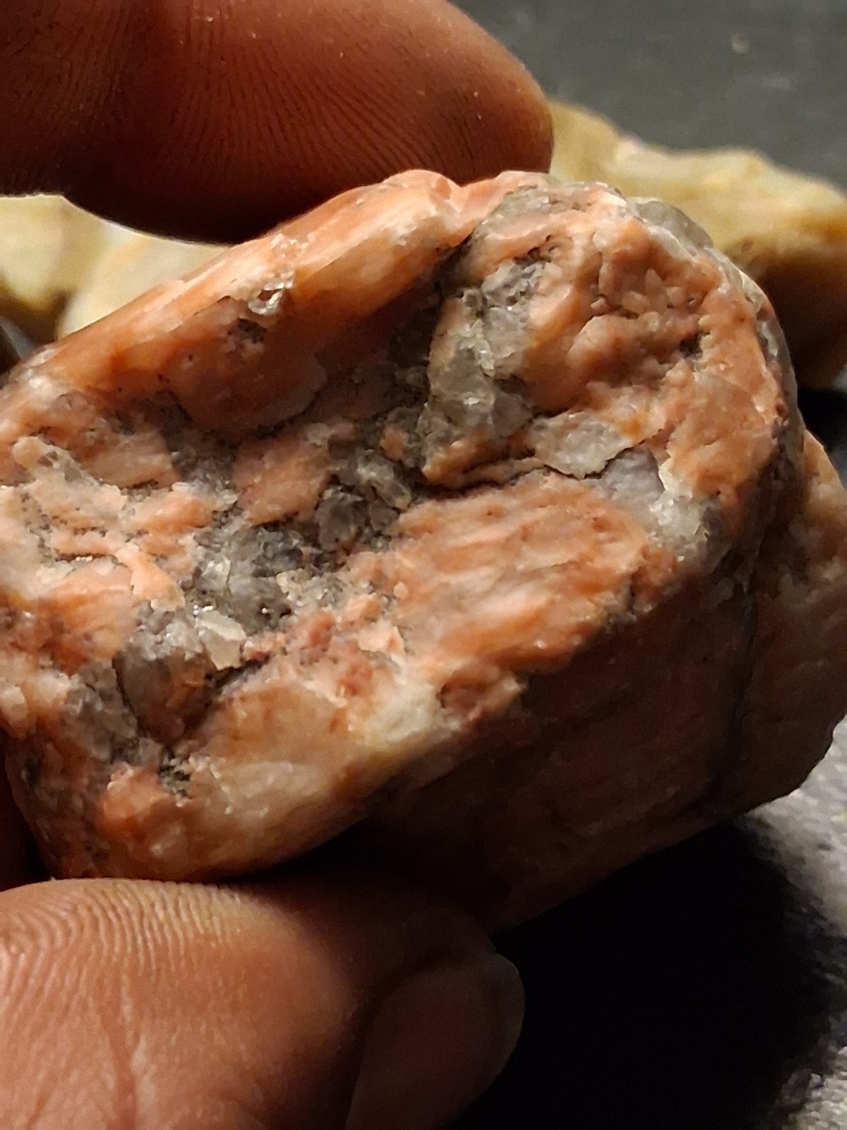 Feldspar Whit Quartz Crystals Natural Polished Mineral Specimen From Mn