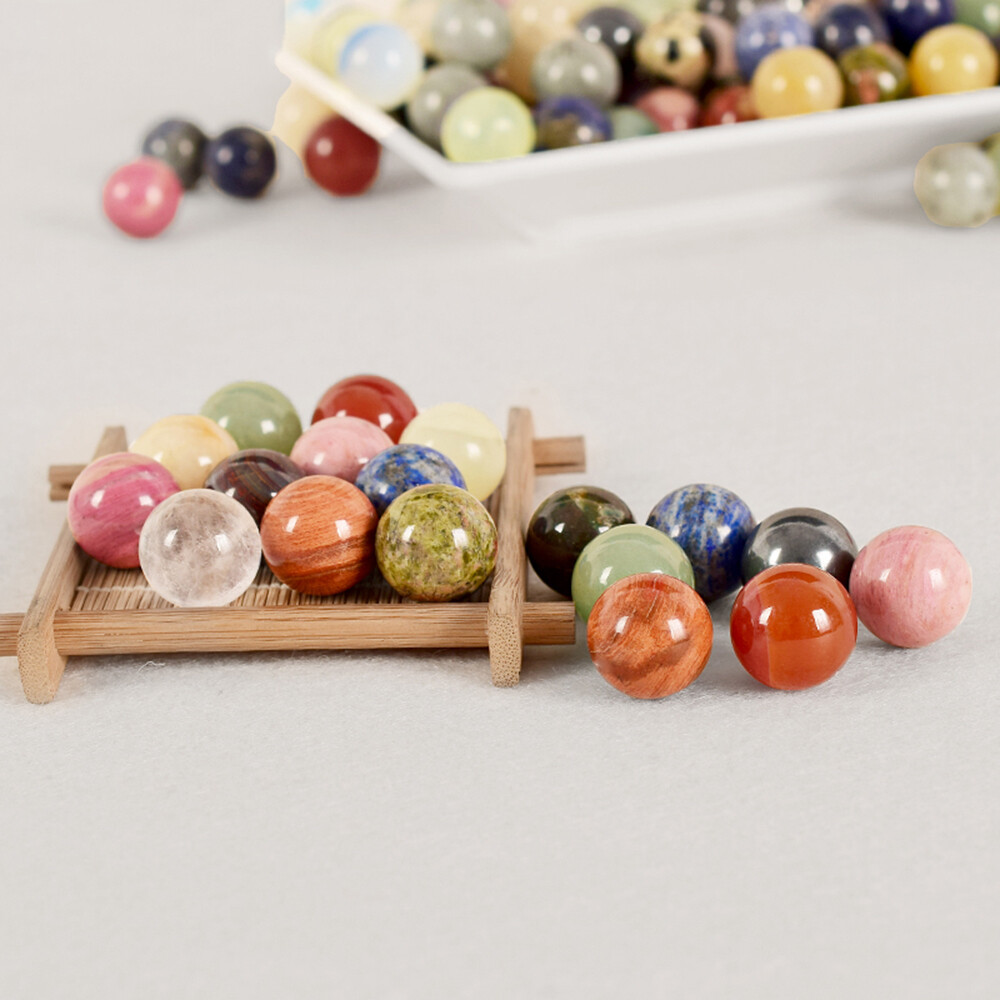 20MM Natural Crystal Sphere Round Ball Gemstone Healing Globe Chakra Palm Stone