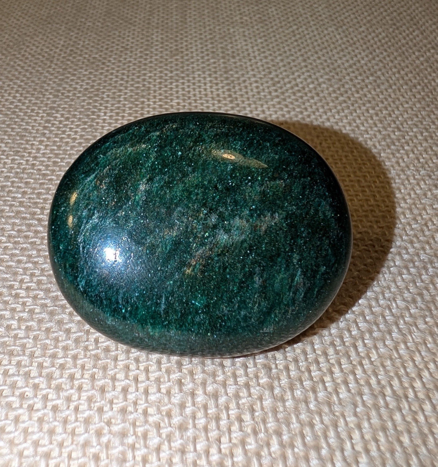 EXACT ITEM SHOWN Dark Green Aventurine Crystal Palm Stone Growth Abundance