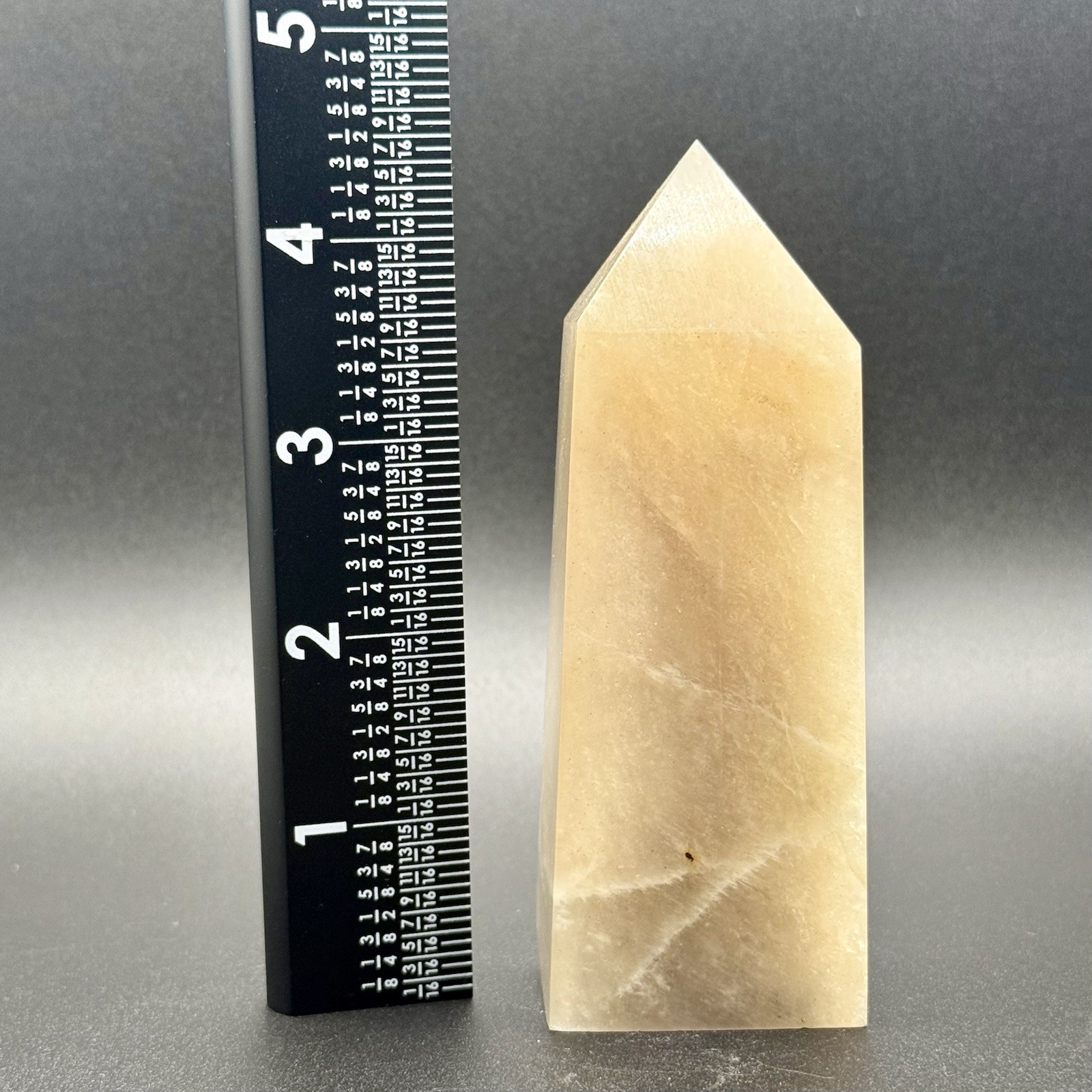 Blue Flash Moonstone Crystal Point, Approx. 4.5 inches