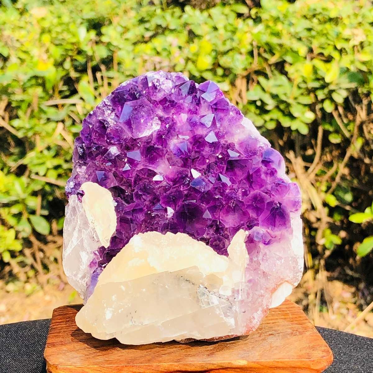 2pc 4.62LB Natural Uruguayan Amethyst Quartz Cave Geode Crystal Healing