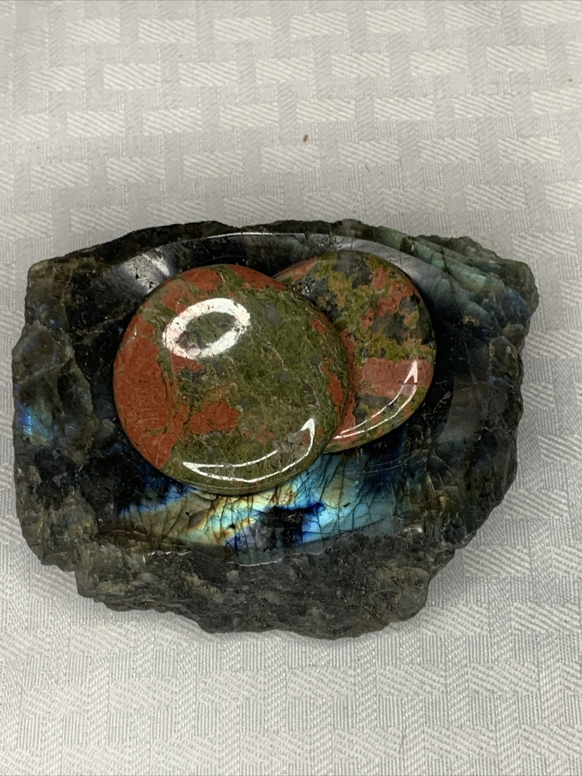 Raw Rough Labradorite Bowl Healing Crystal Mineral Rocks 391 Oz Bowl Only
