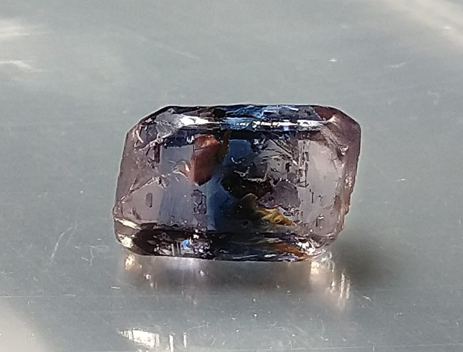 Natural Bi-Colour 3.50ct Rare Transparent Sapphire Crystal -Sri-Lanka.