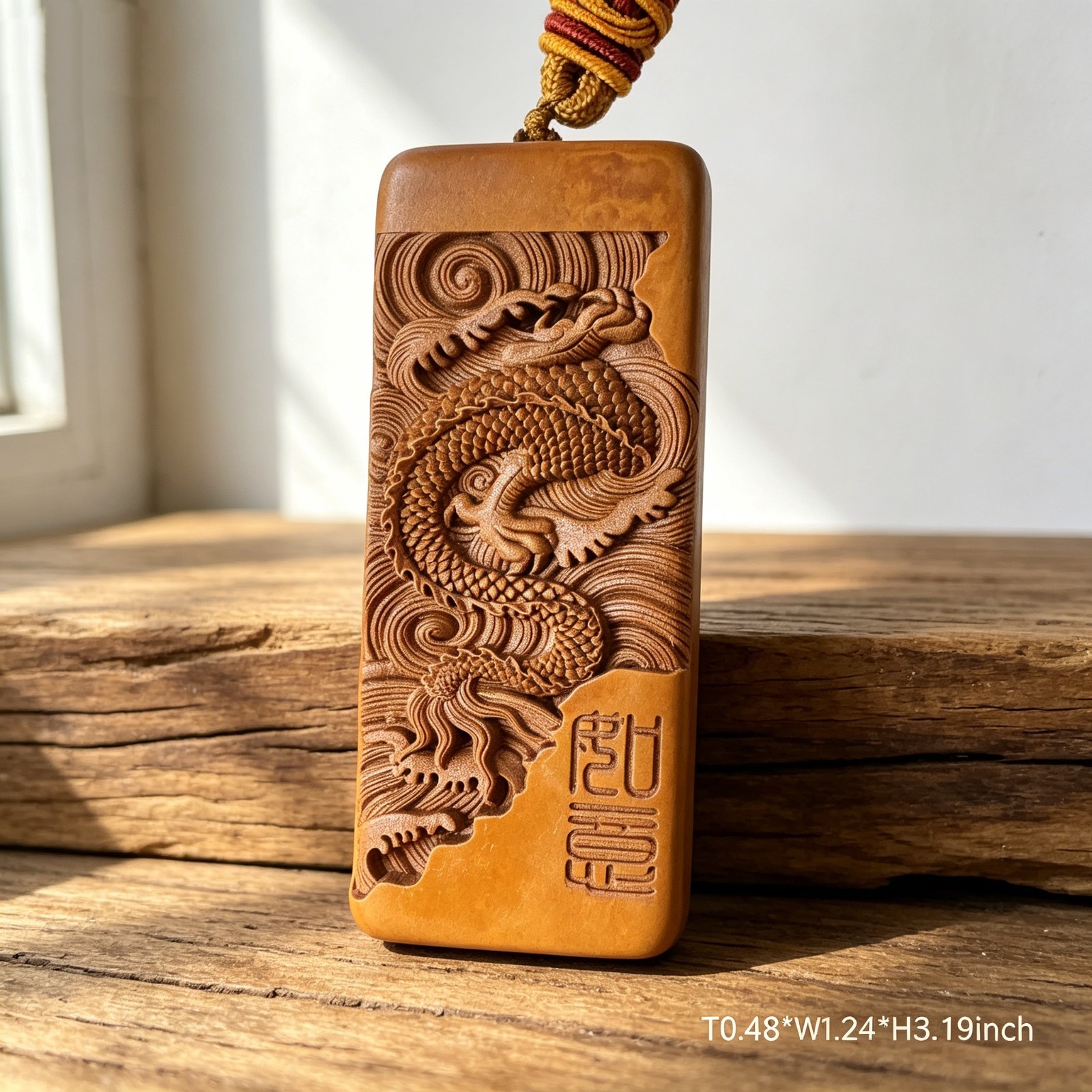 Natural Songhua Stone Double-sided Carved Dragon – Decor, Pendant or Hand Piece