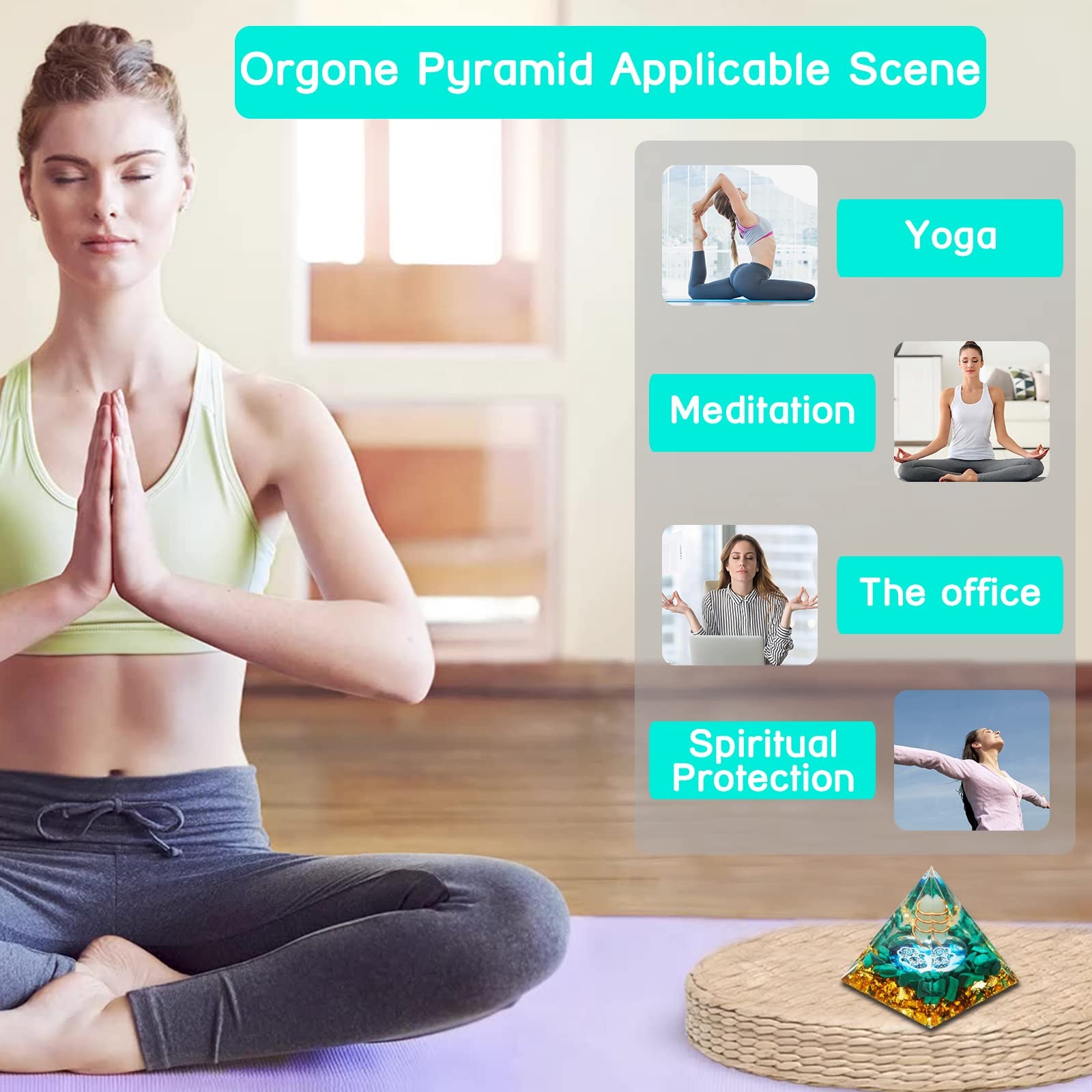 Orgone Pyramid Energy Generator Emf Protection Healing Meditation Orgonite USA