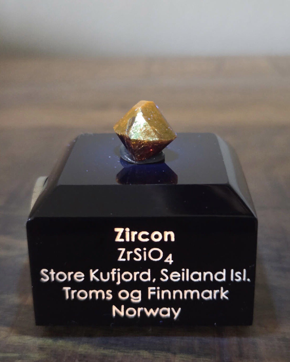 Zircon Crystal (Fluorescent/Norway) | Rare Mineral Display
