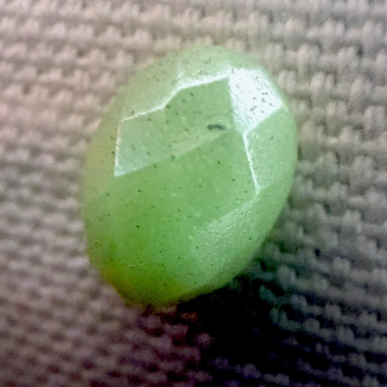 Ye Ming Zhu Cut Polished Faceted Glowing Stone (RARE)